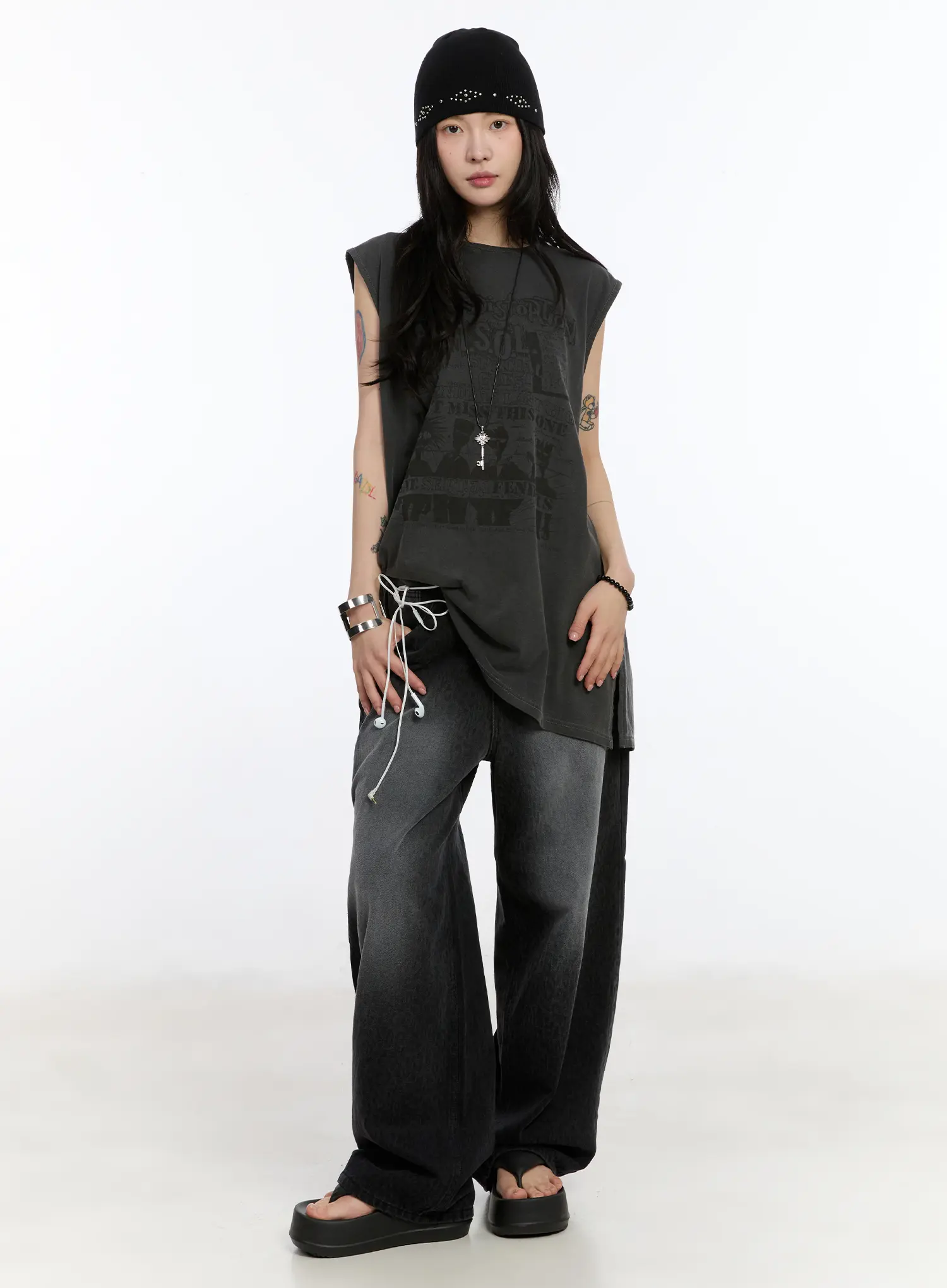 Salma Leopard Print Wide Leg Jeans CA508