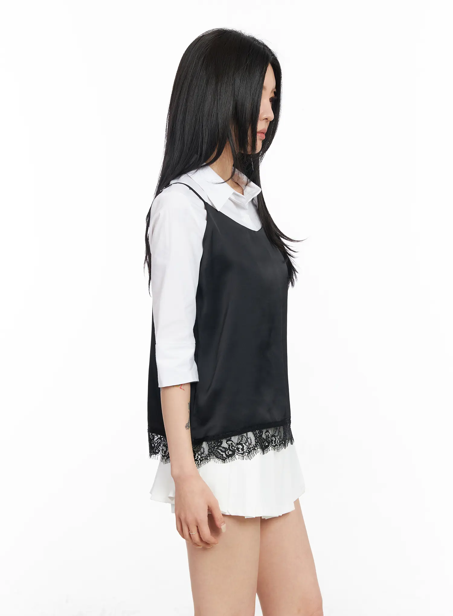 Satin Lace Sleeveless Top CM516 - Image 6