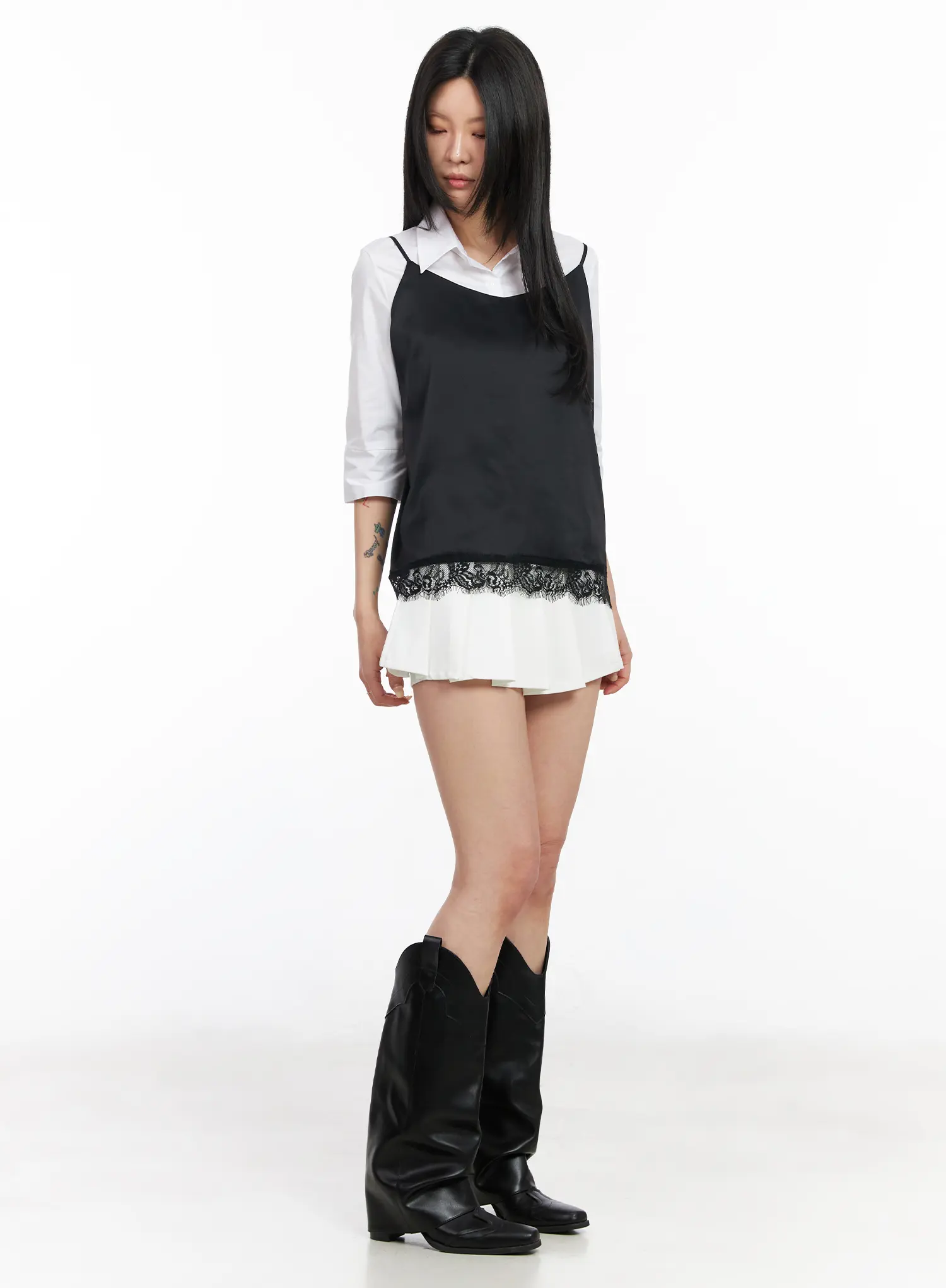 Satin Lace Sleeveless Top CM516 - Image 7