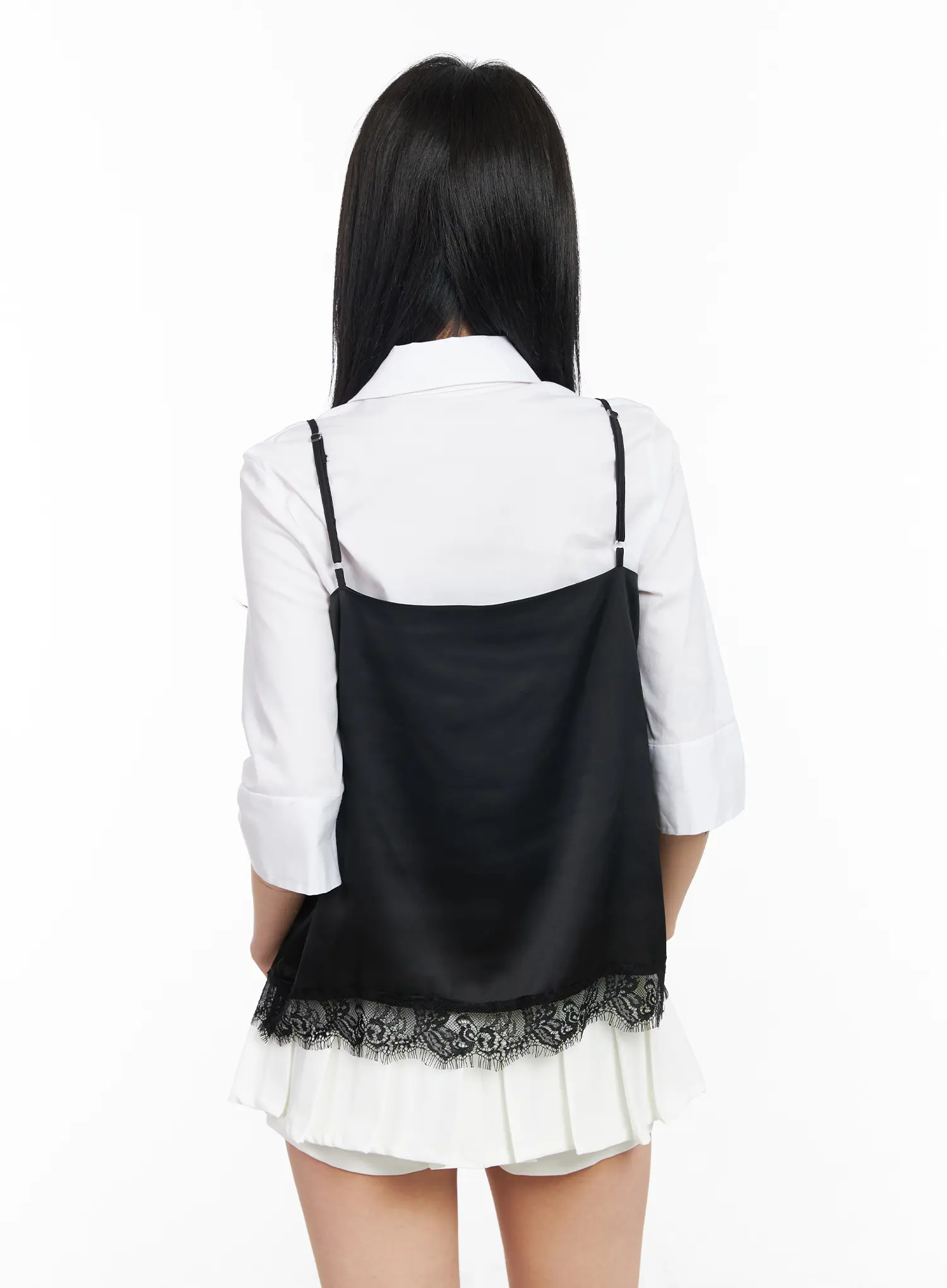Satin Lace Sleeveless Top CM516 - Image 9