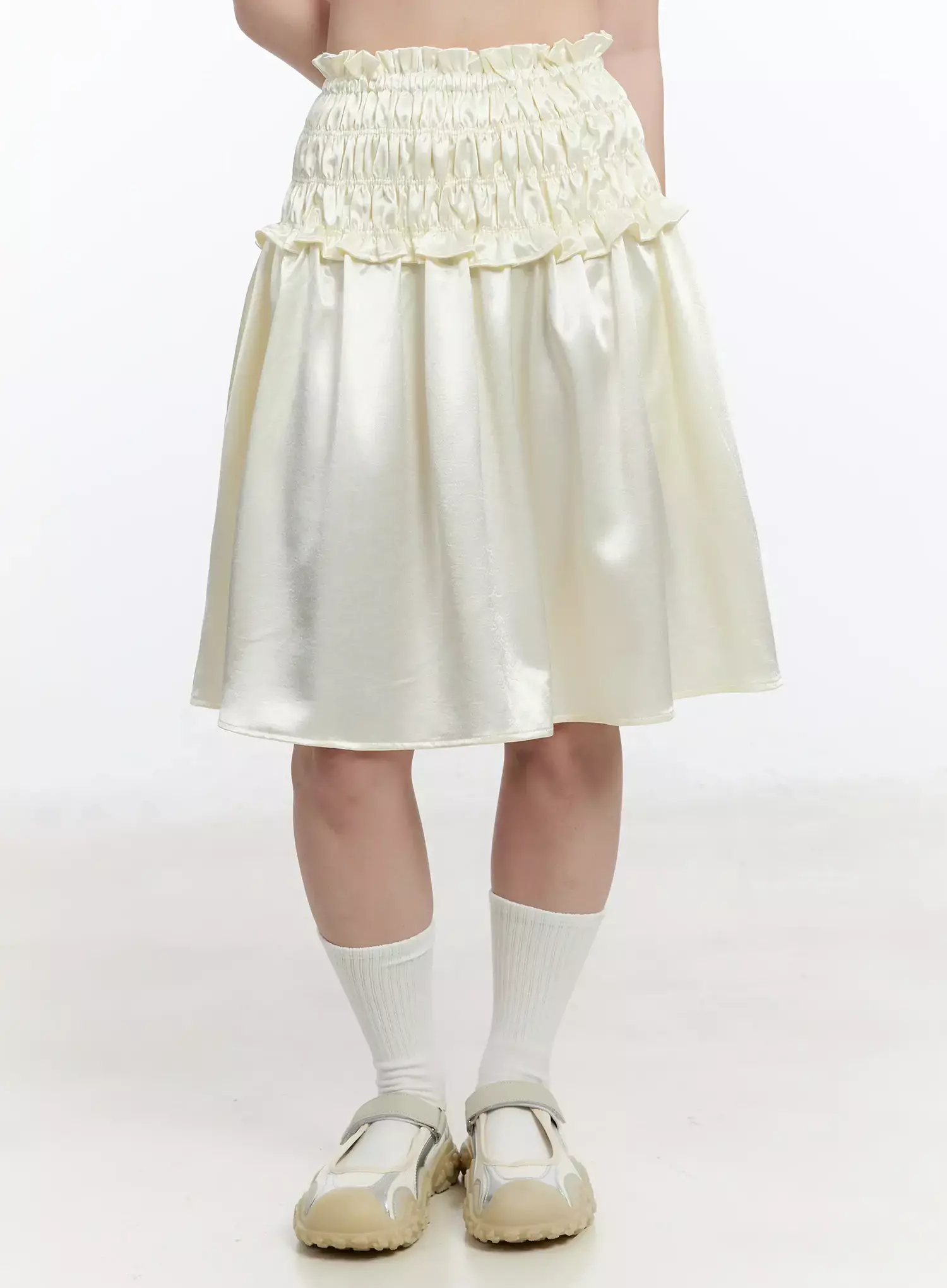 Satin Ruffle Midi Skirt IM519 - Image 5