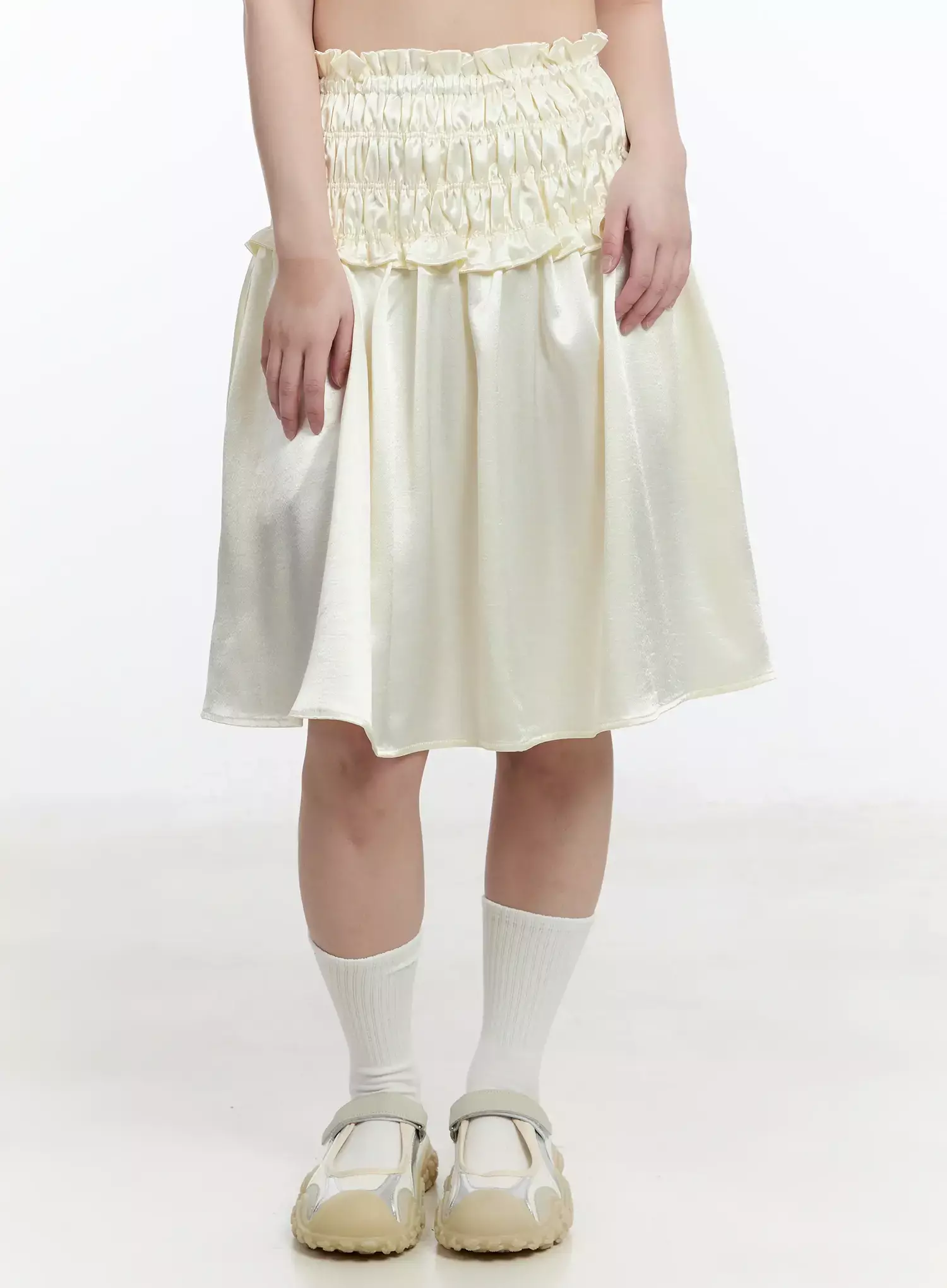 Satin Ruffle Midi Skirt IM519 - Image 9