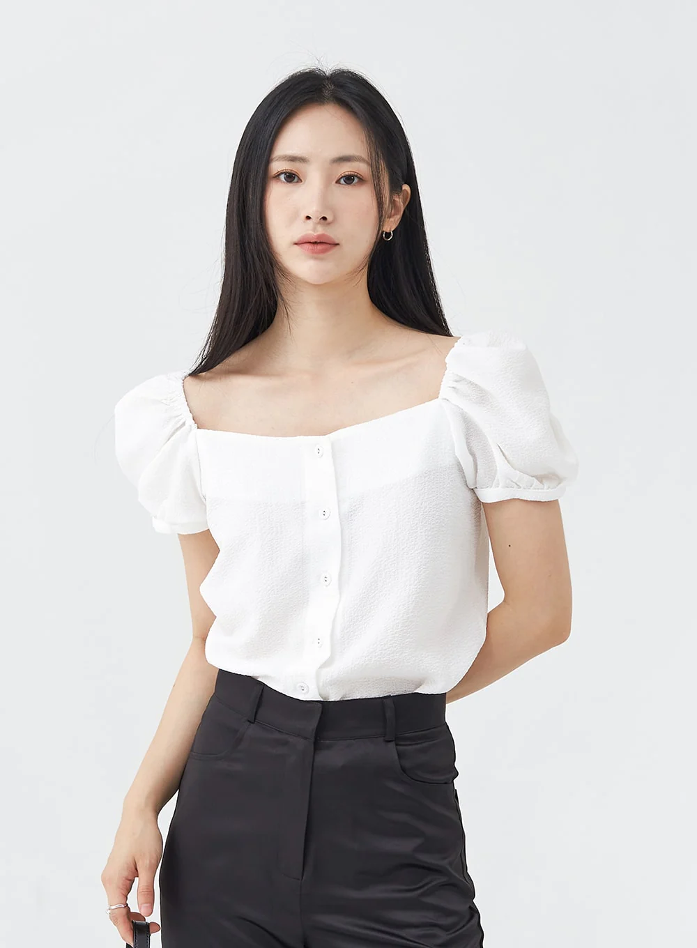 Satin Slit Straight Fit Tailored Pants OG10 - Image 11