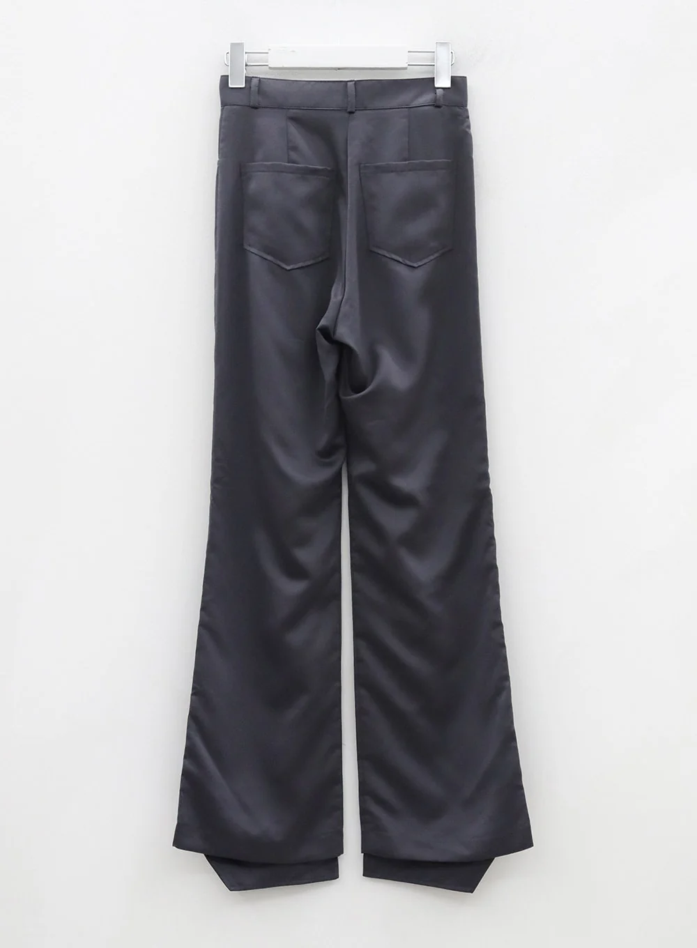 Satin Slit Straight Fit Tailored Pants OG10 - Image 15