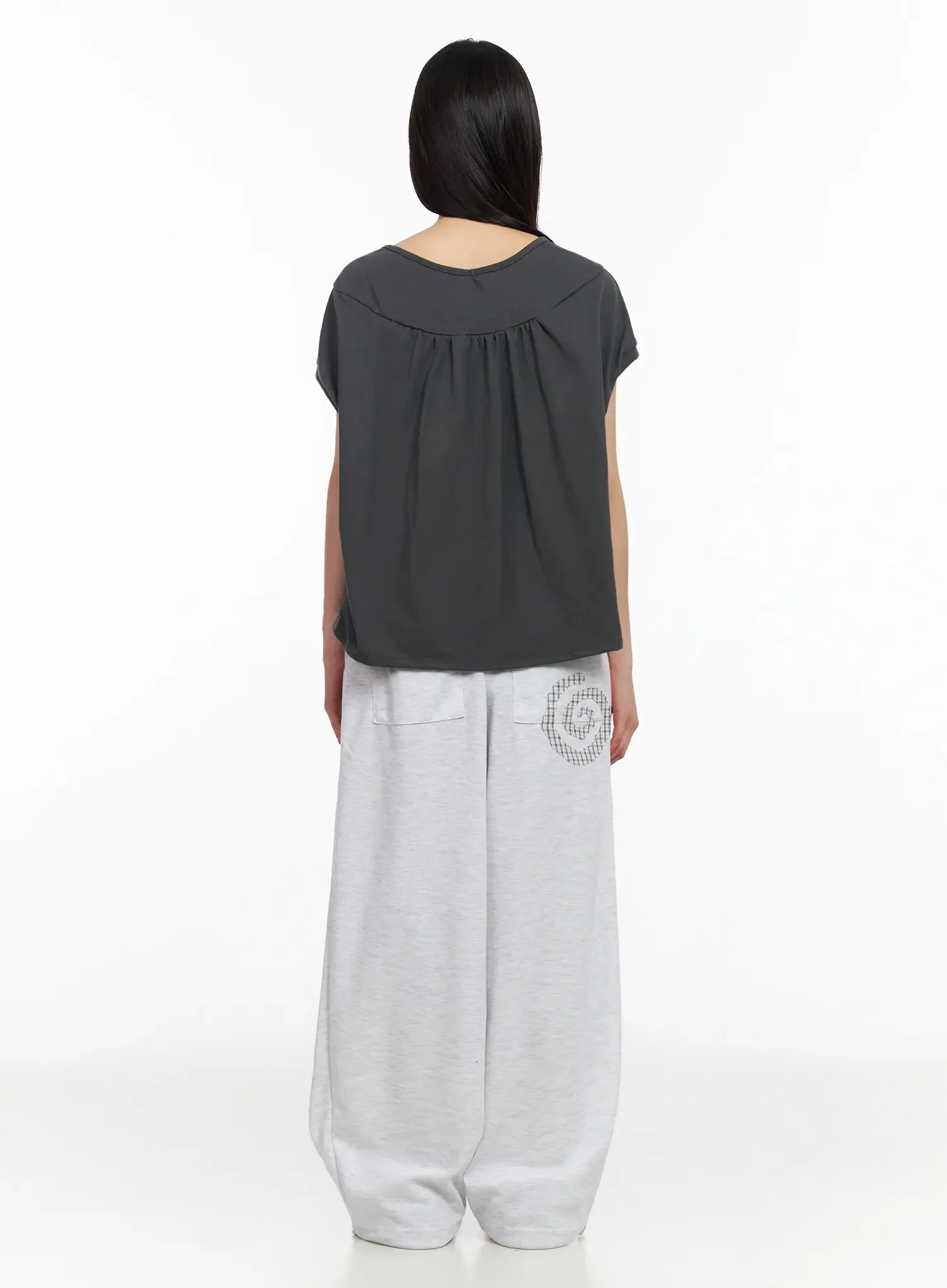 Scoop Neck Shirred Tee IA523 - Image 11