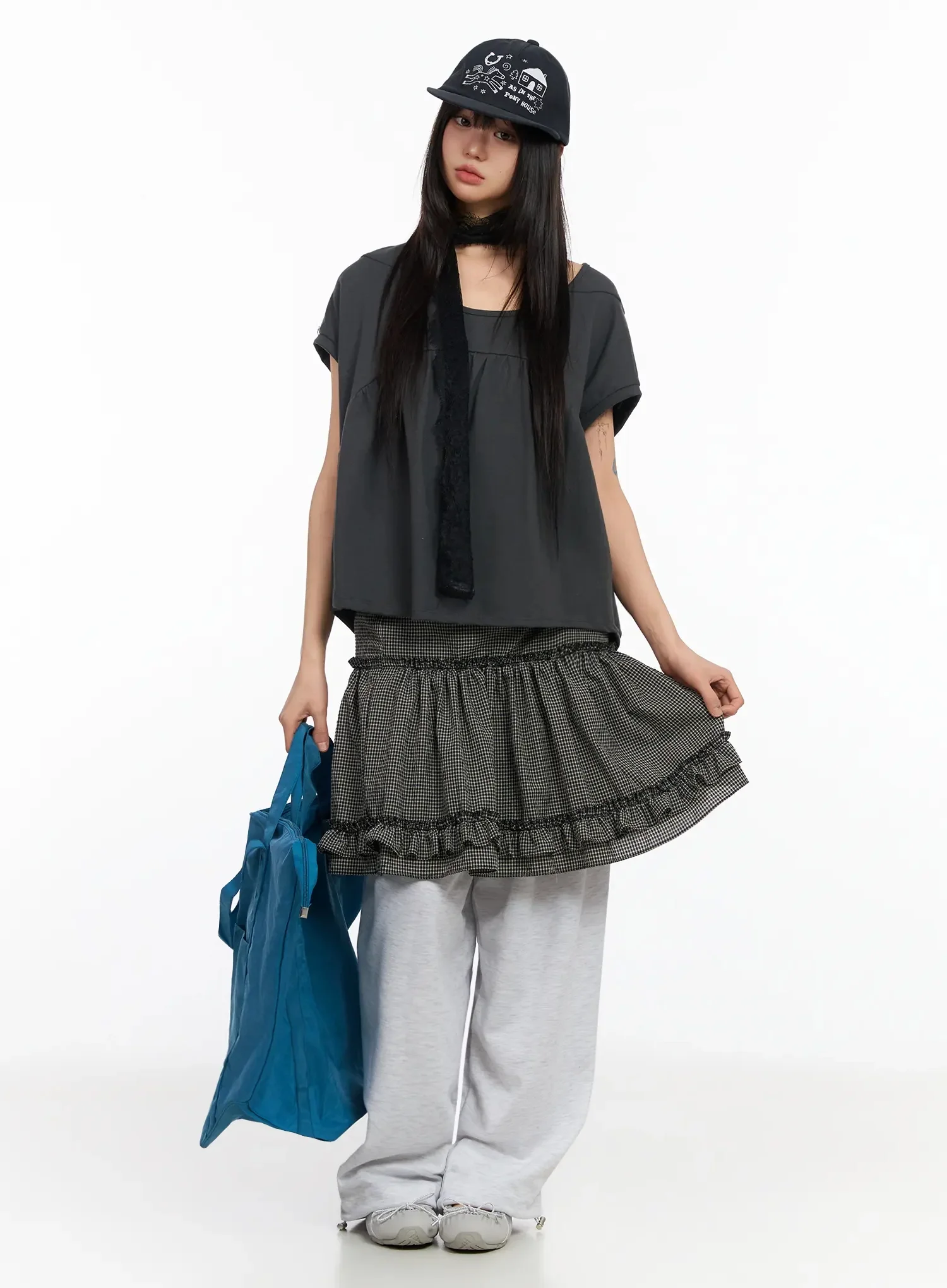 Scoop Neck Shirred Tee IA523 - Image 12