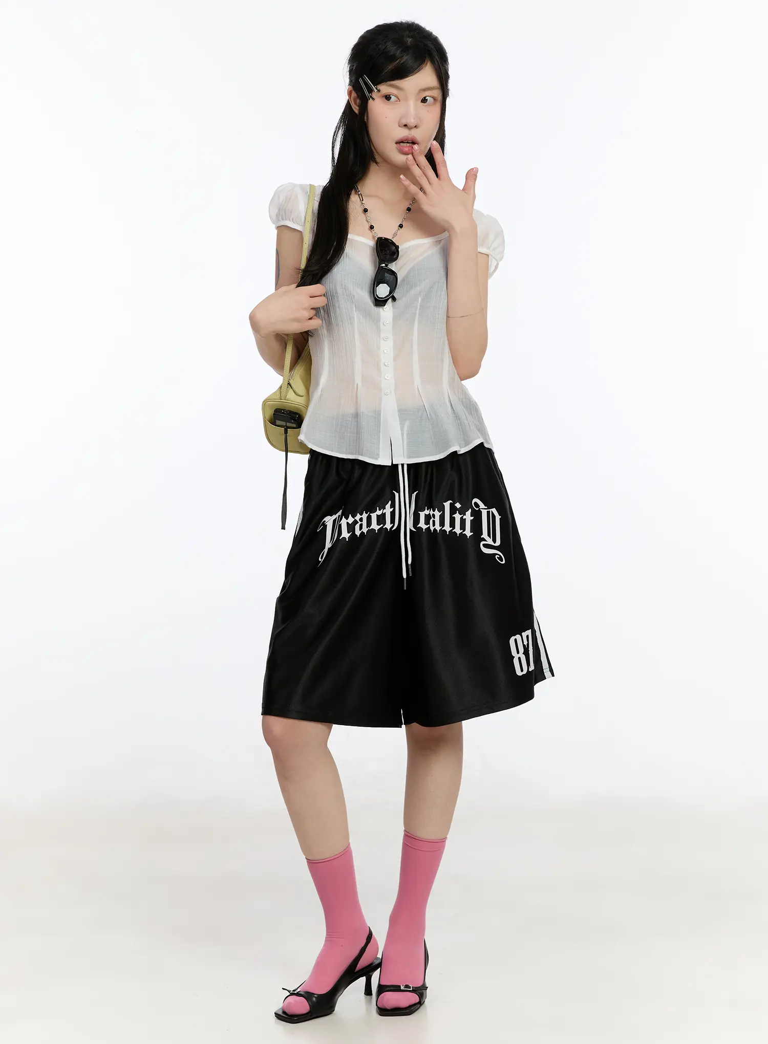 See-Through Button Down Blouse CA508 - Image 5