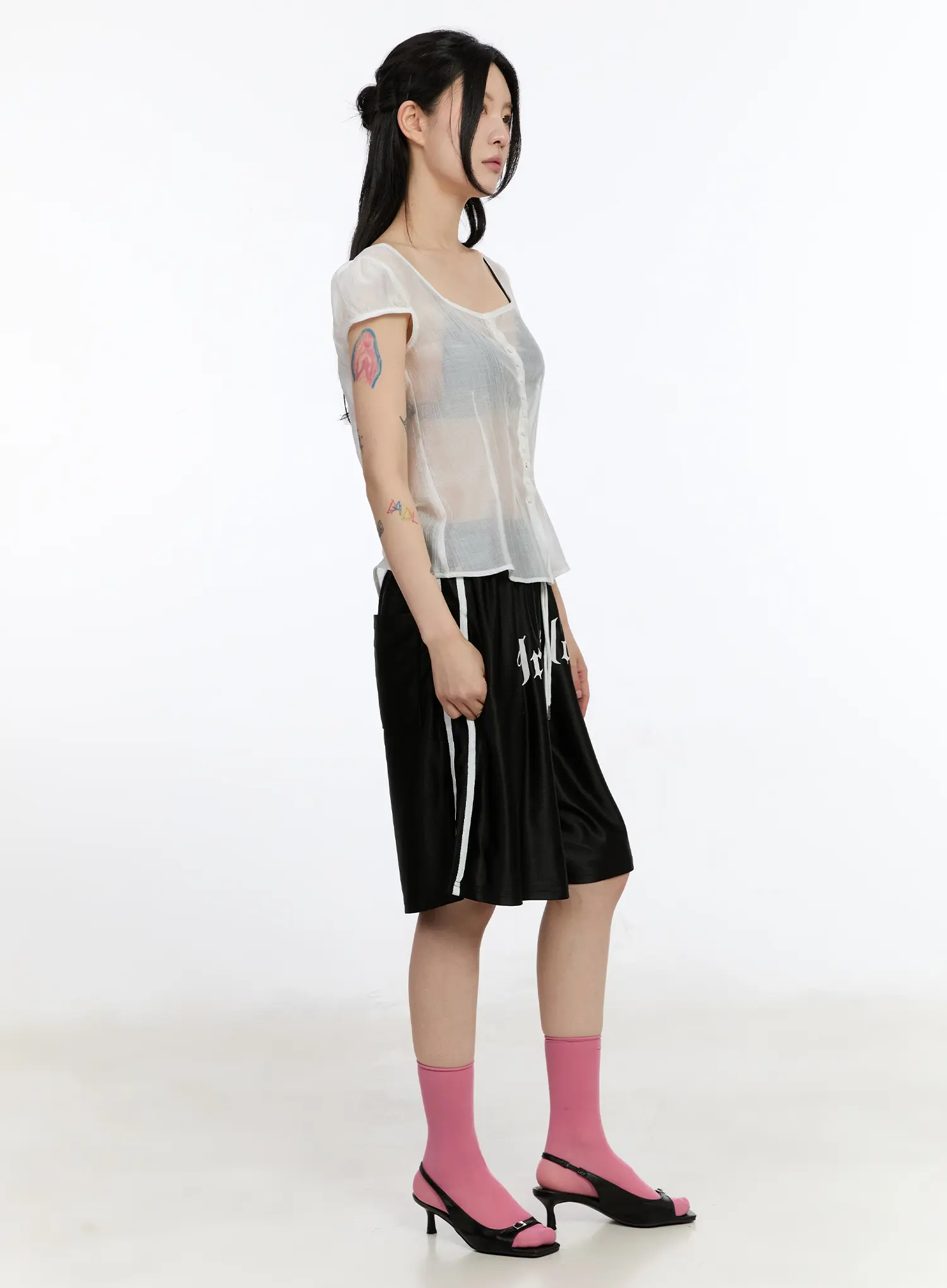 See-Through Button Down Blouse CA508 - Image 9