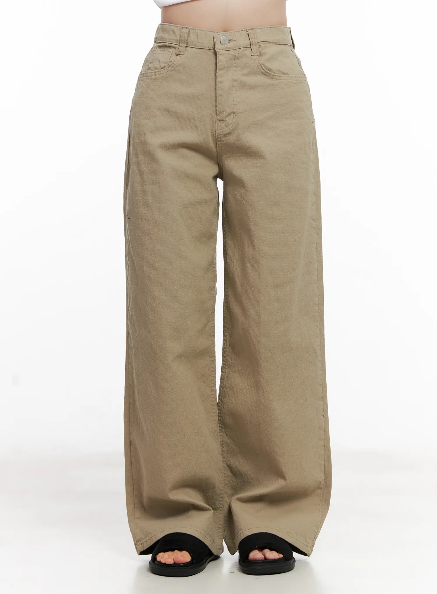 Semi-Wide Cotton Pants CL515