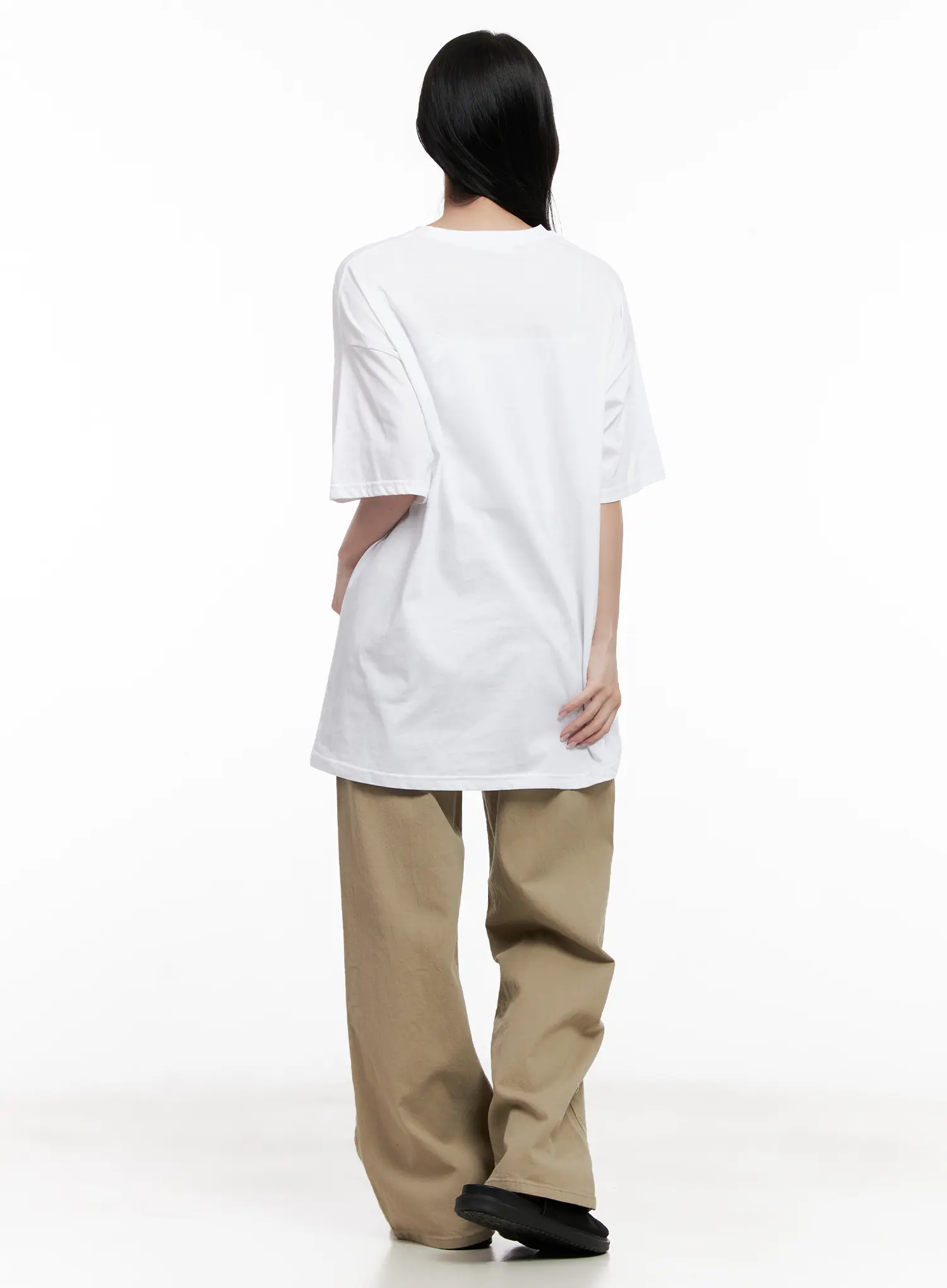 Semi-Wide Cotton Pants CL515 - Image 4