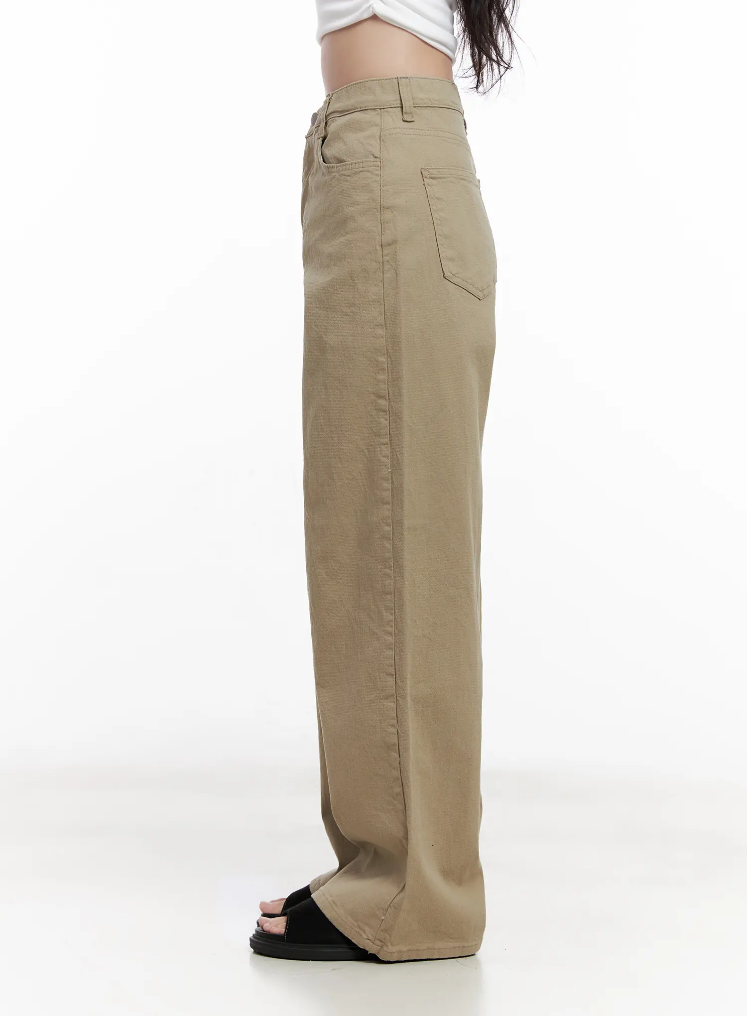 Semi-Wide Cotton Pants CL515 - Image 5
