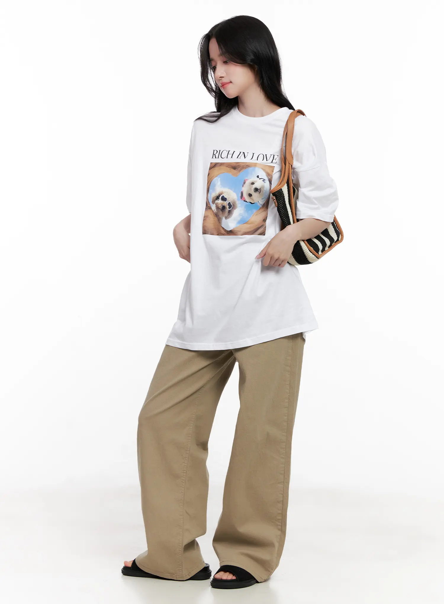 Semi-Wide Cotton Pants CL515 - Image 7