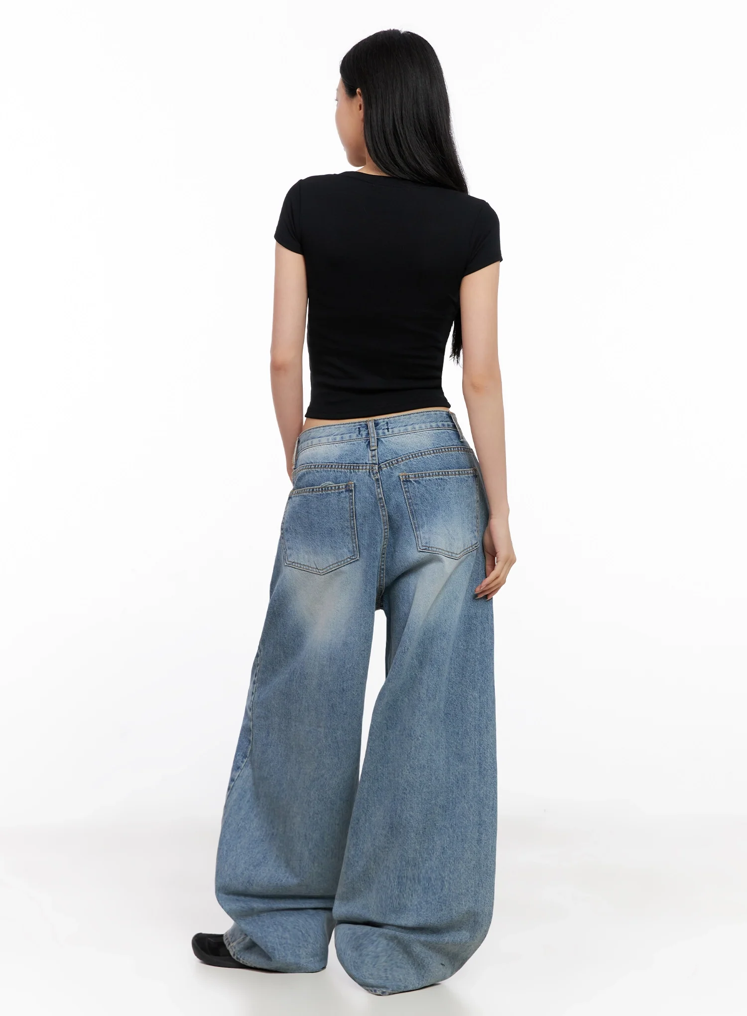 Seojin Washed Wide-Leg Jeans IG508 - Image 12