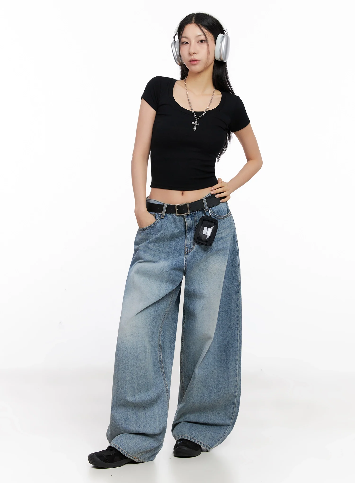 Seojin Washed Wide-Leg Jeans IG508 - Image 13