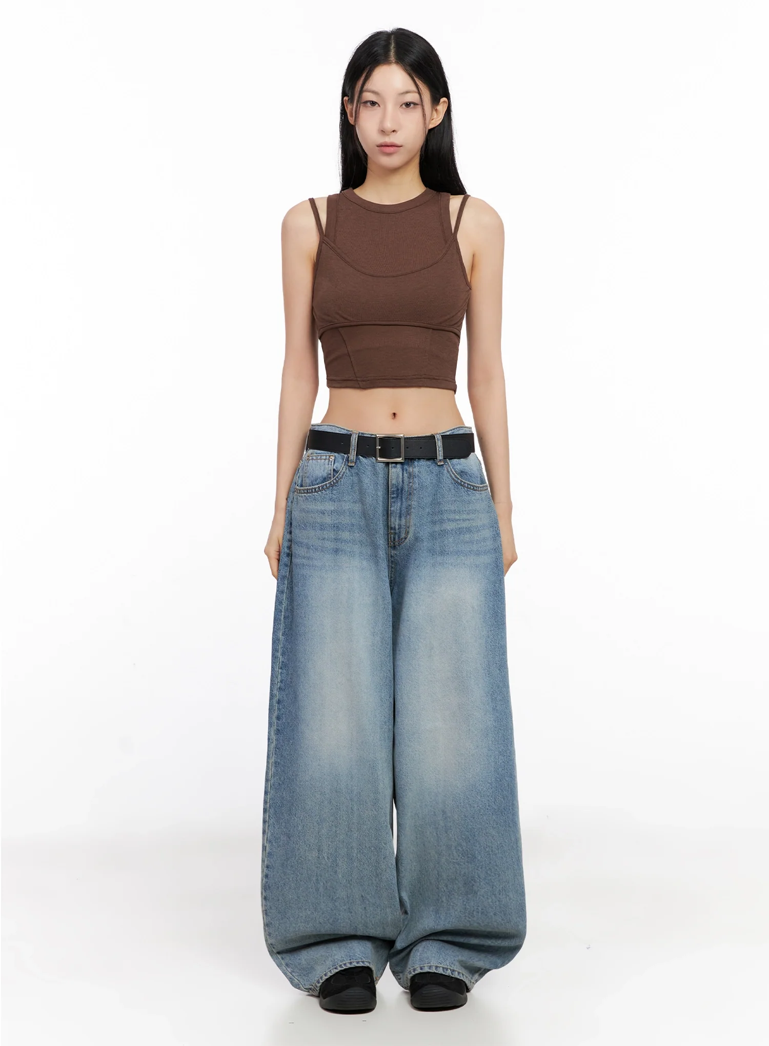 Seojin Washed Wide-Leg Jeans IG508 - Image 5
