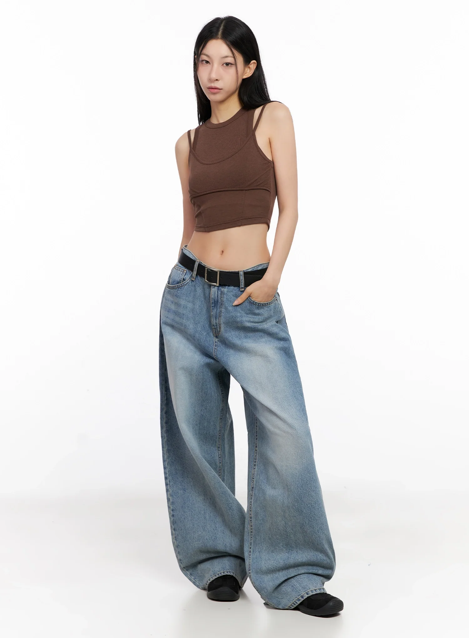 Seojin Washed Wide-Leg Jeans IG508 - Image 6