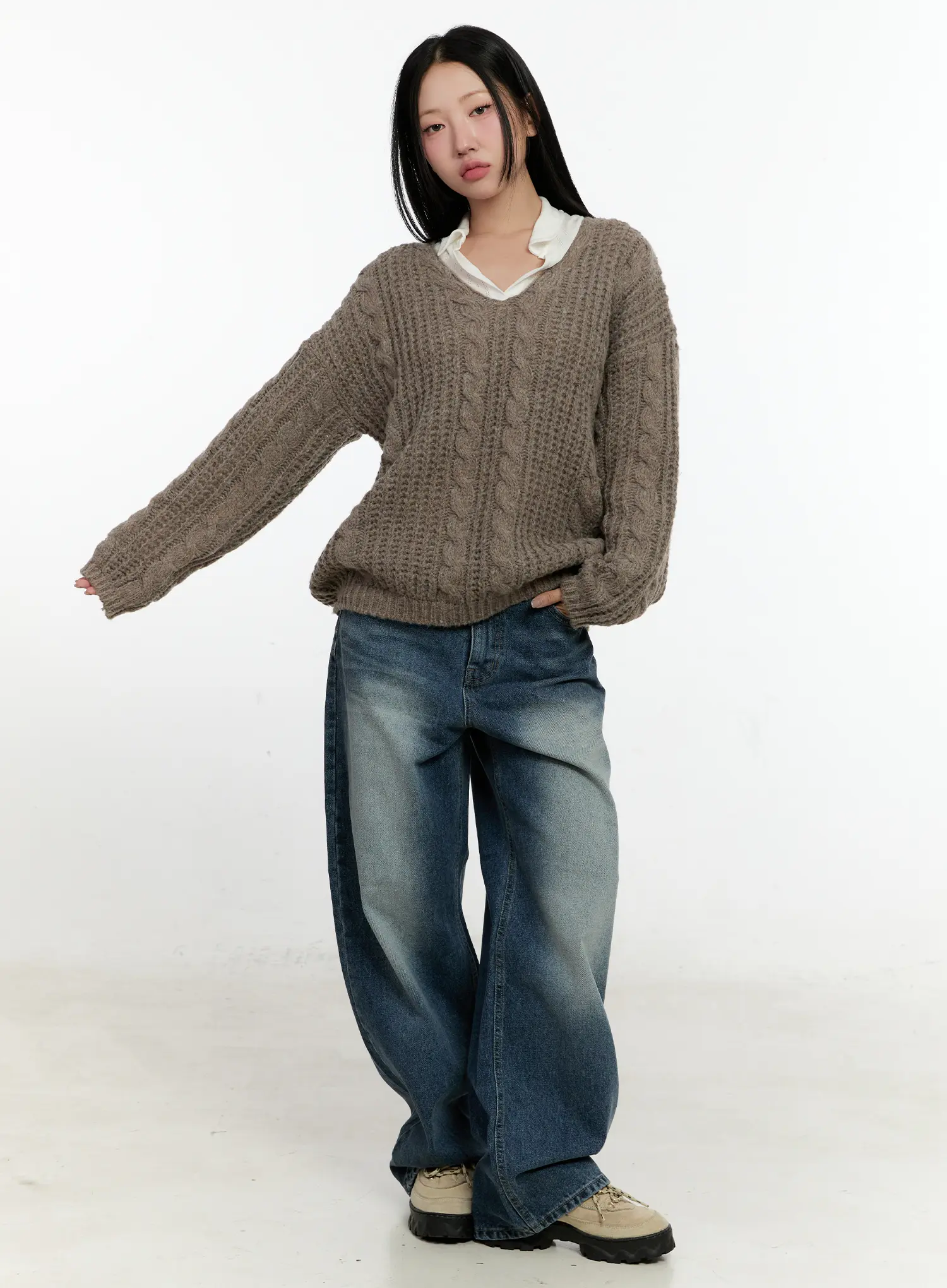 Sevyn Washed Wide Leg Jeans CN505 - Image 5
