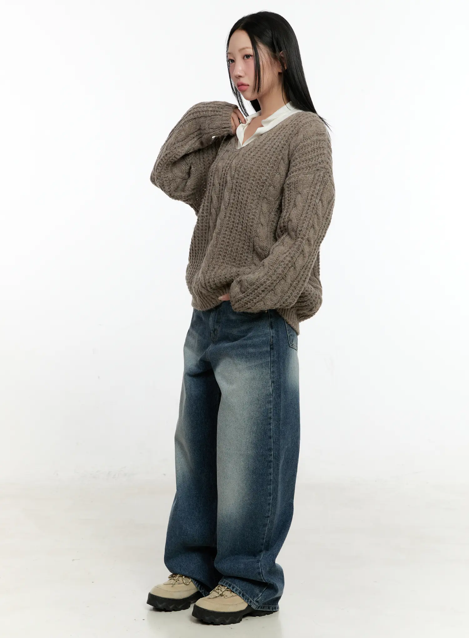 Sevyn Washed Wide Leg Jeans CN505 - Image 6