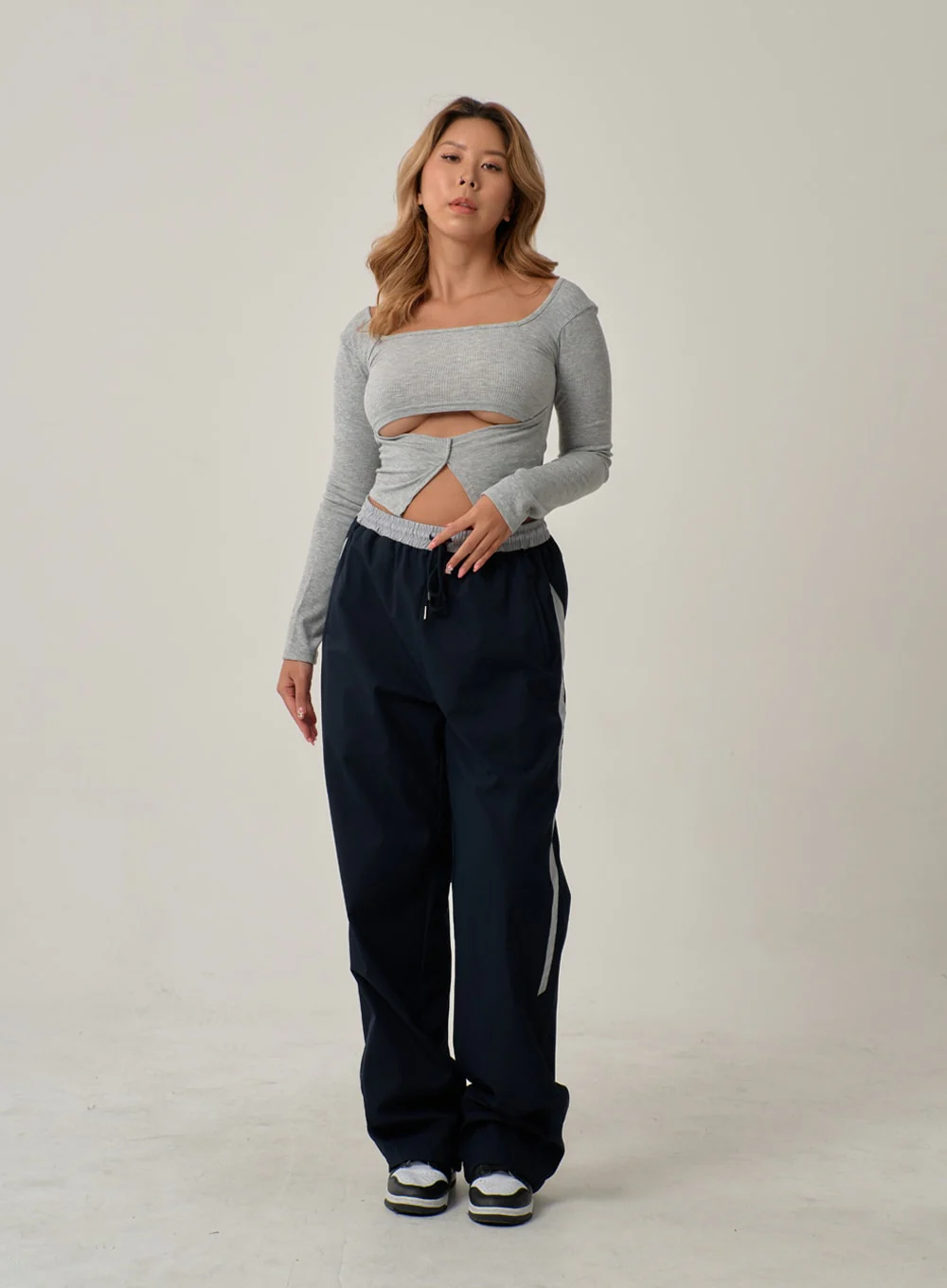 Sexy Square Neck Front Hole Top IN22 - Image 12