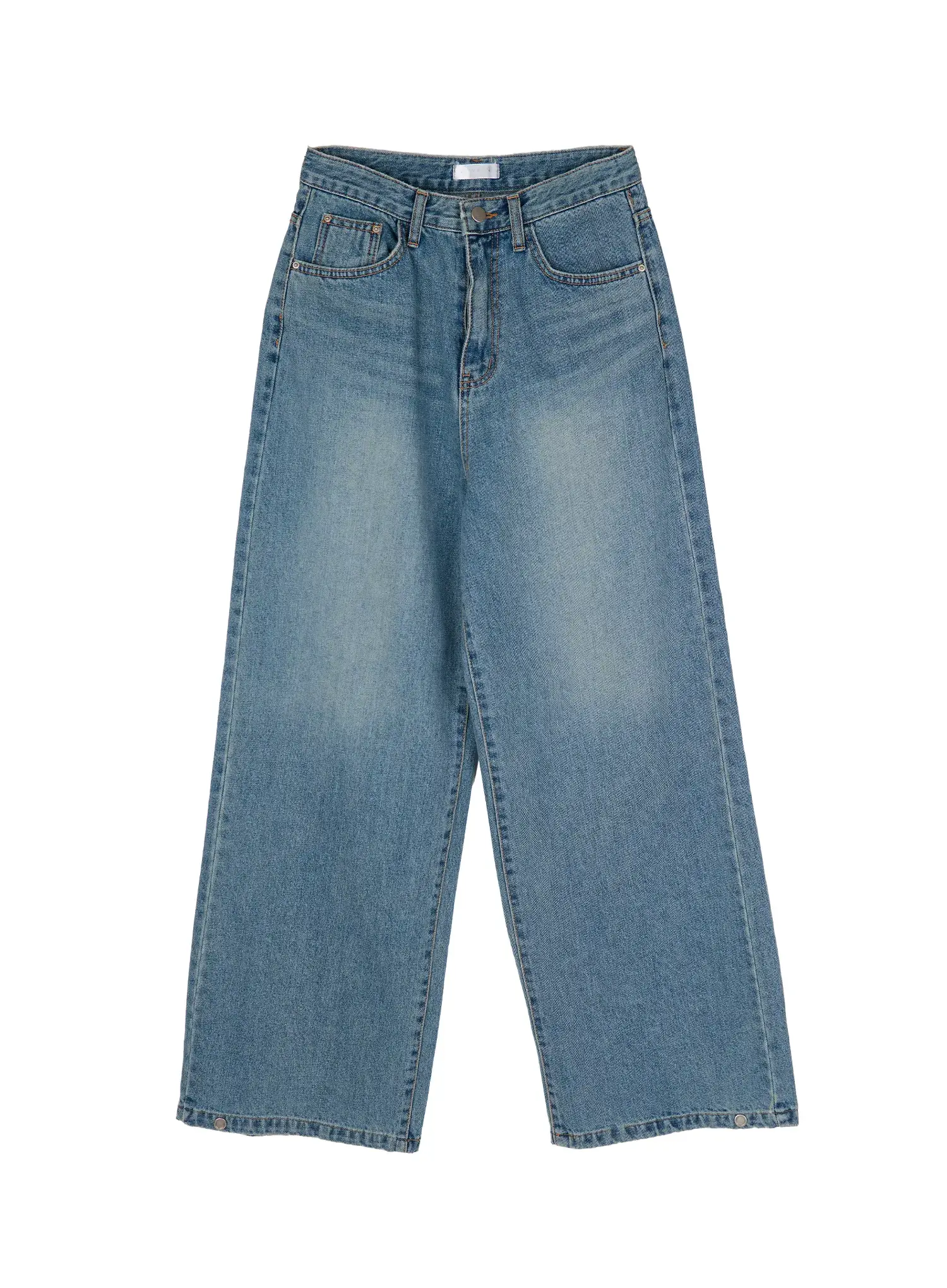 Shea Snap-Button Wide-Leg Jeans CY514 - Image 10