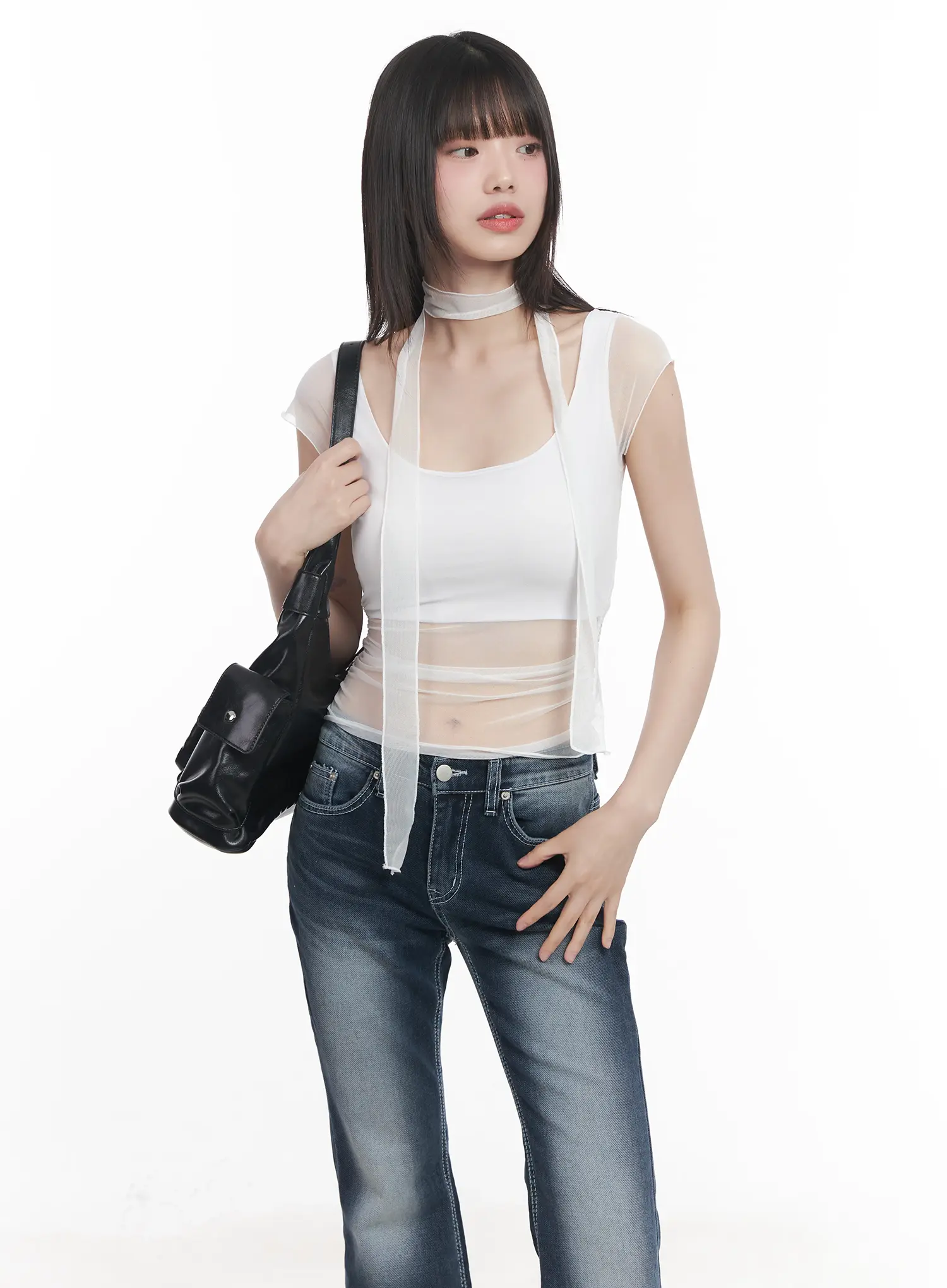Sheer Chic Crop Tee CU518 - Image 10