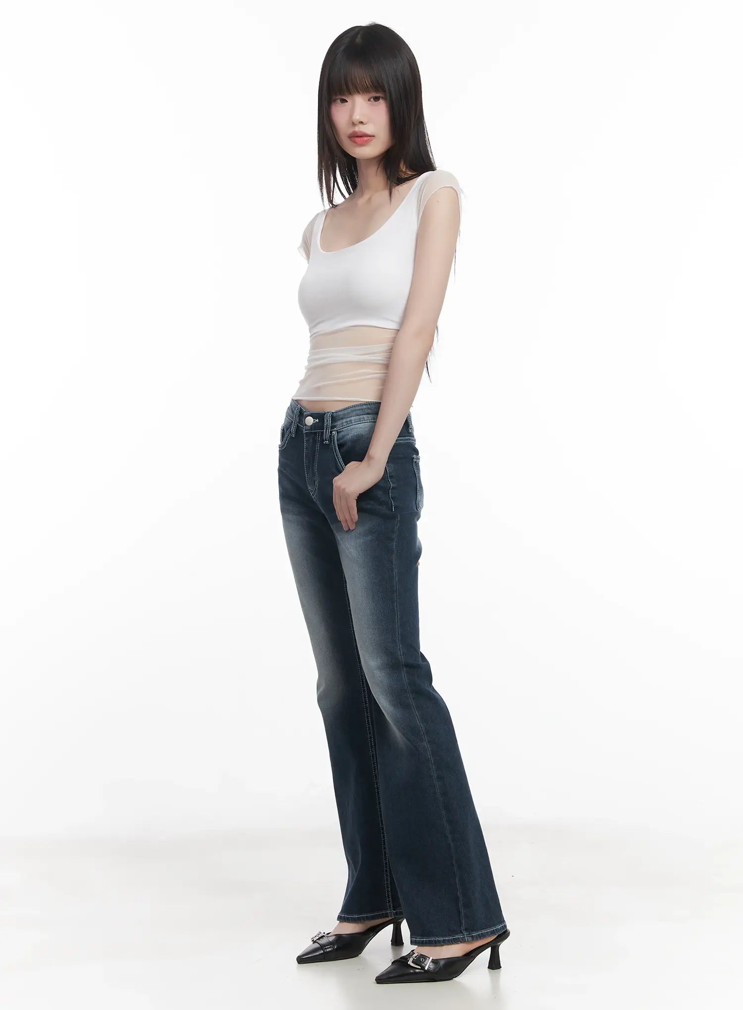 Sheer Chic Crop Tee CU518 - Image 4