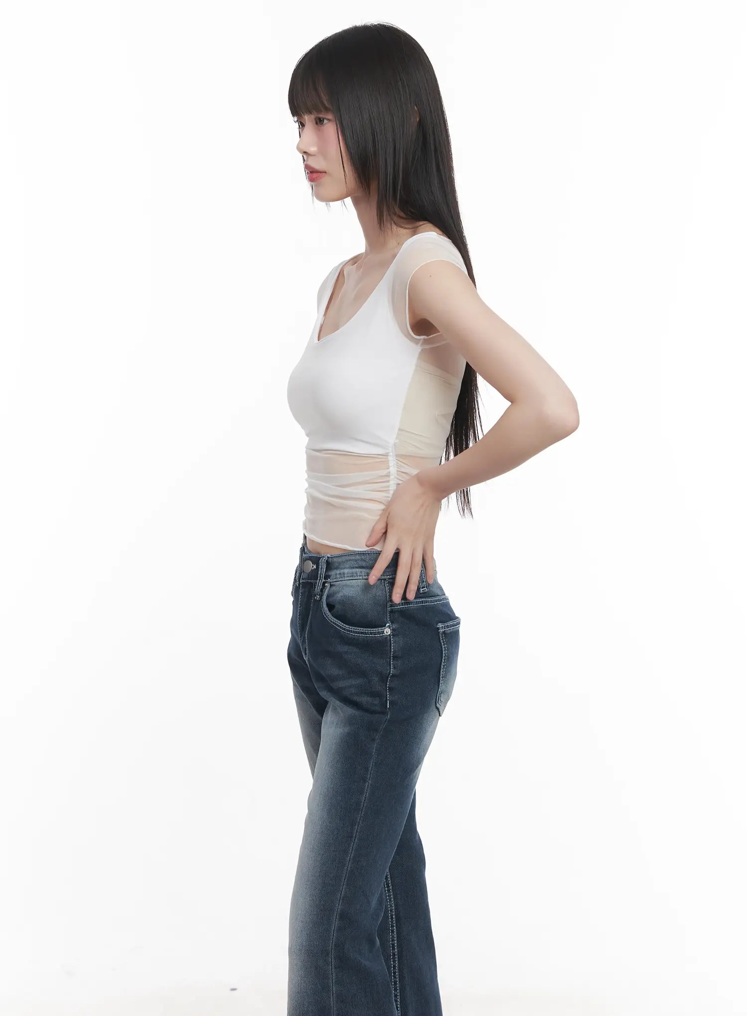 Sheer Chic Crop Tee CU518 - Image 8