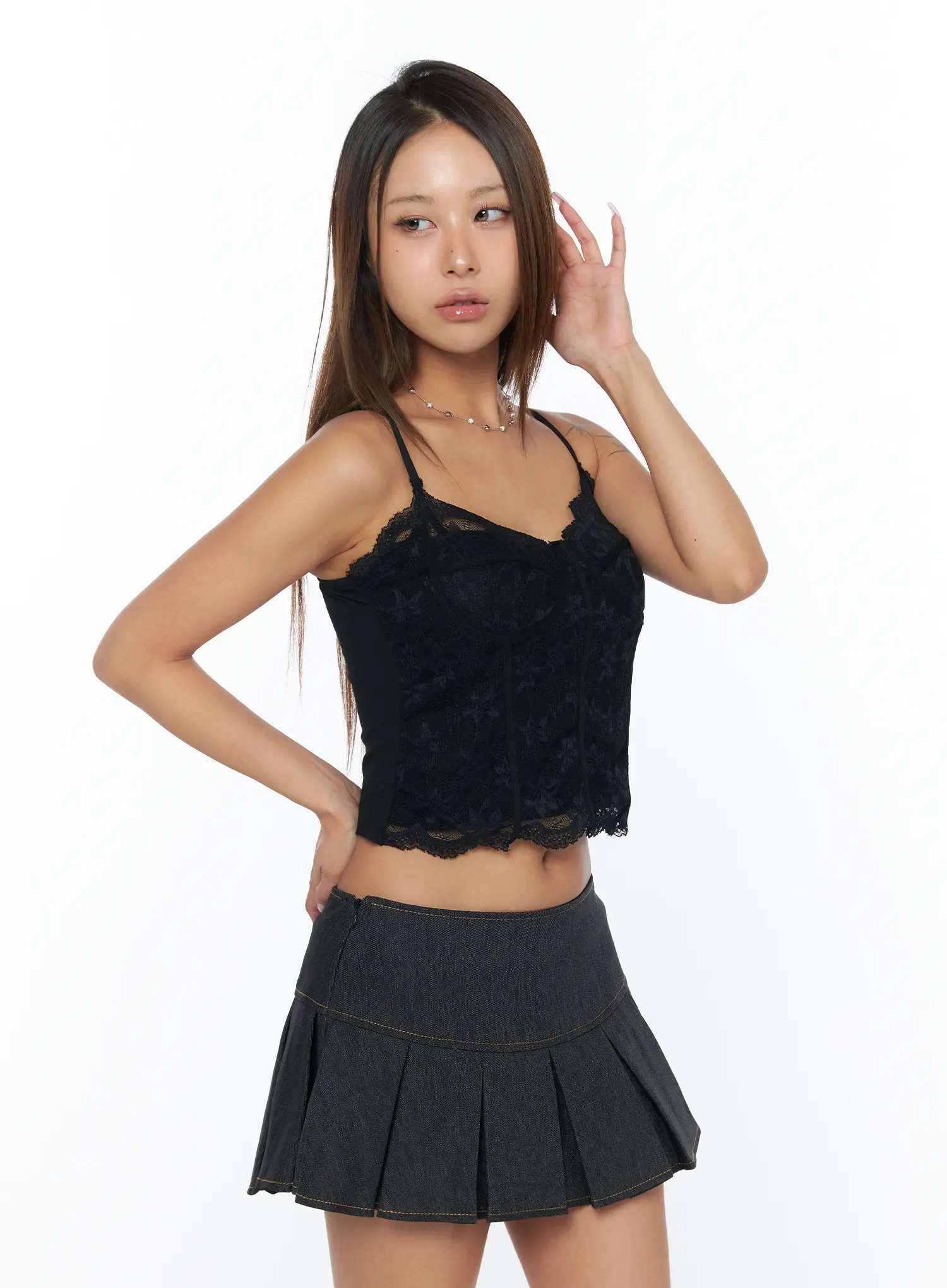 Sheer Floral Lace Tank Top CA516 - Image 2