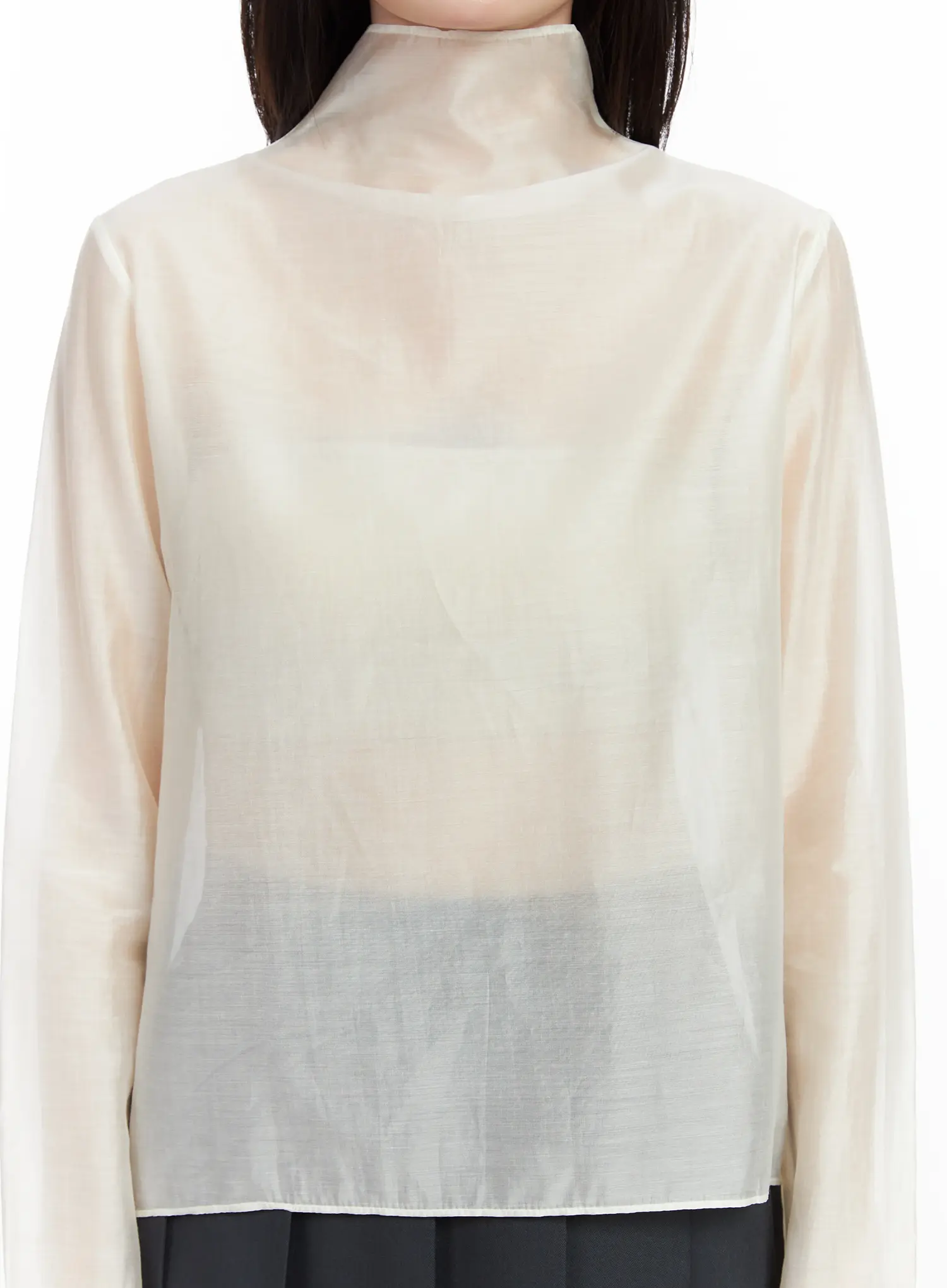 Sheer High Neck Blouse IF524 - Image 4