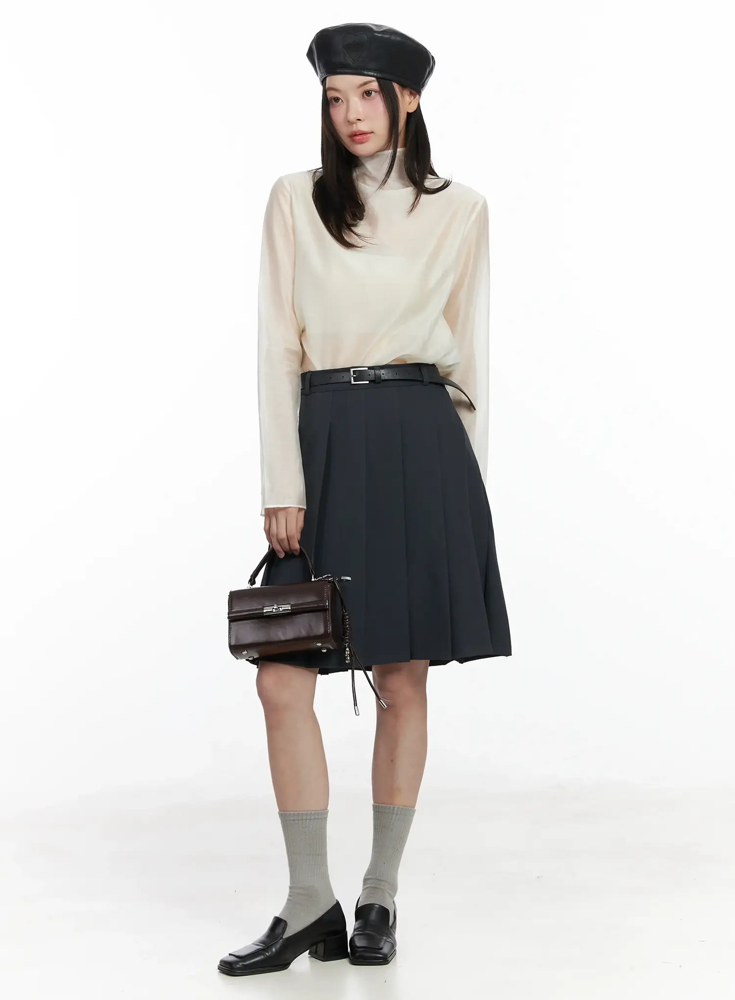 Sheer High Neck Blouse IF524 - Image 7