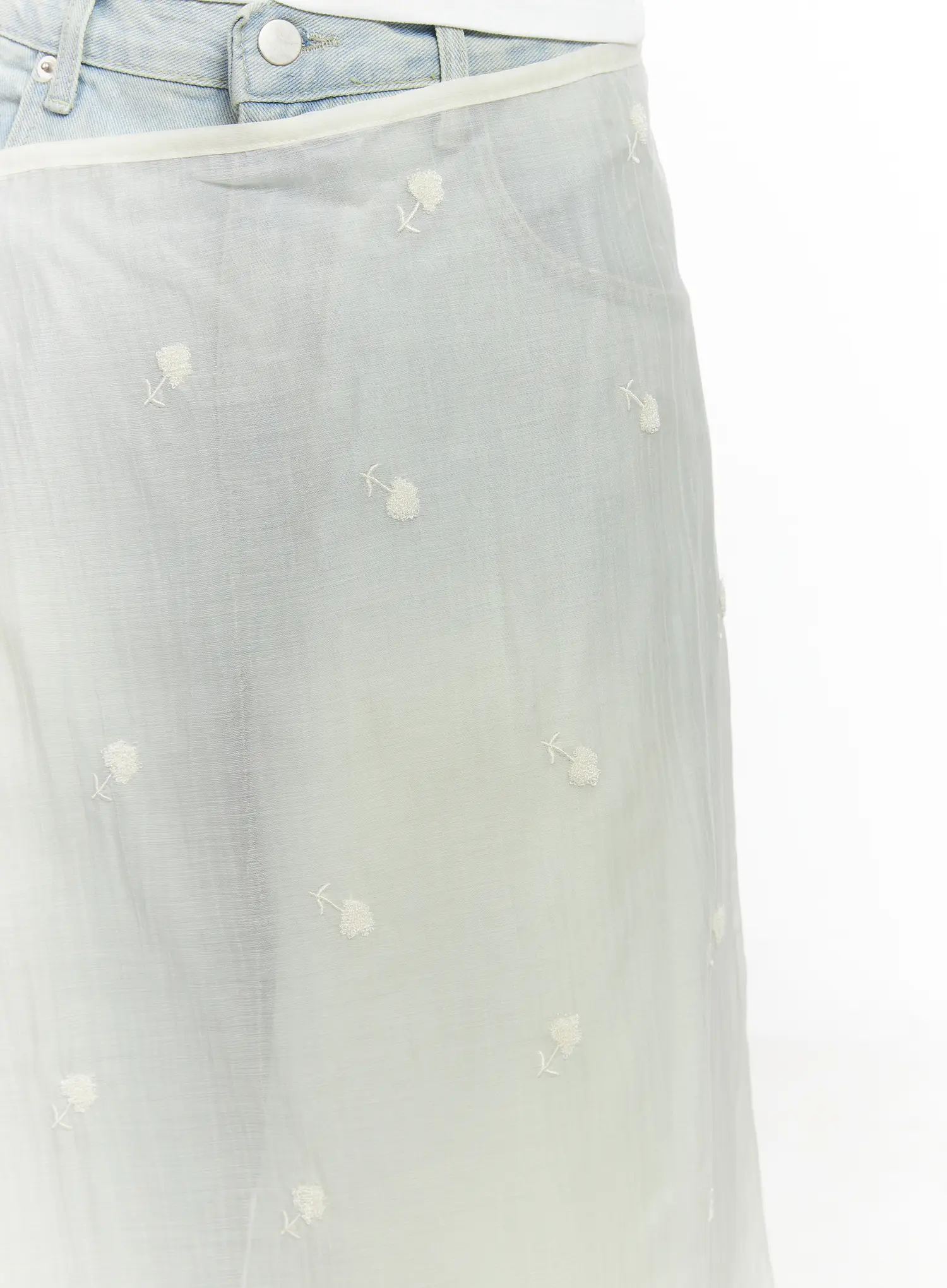 Sheer Latered Midi Skirt CJ512 - Image 7