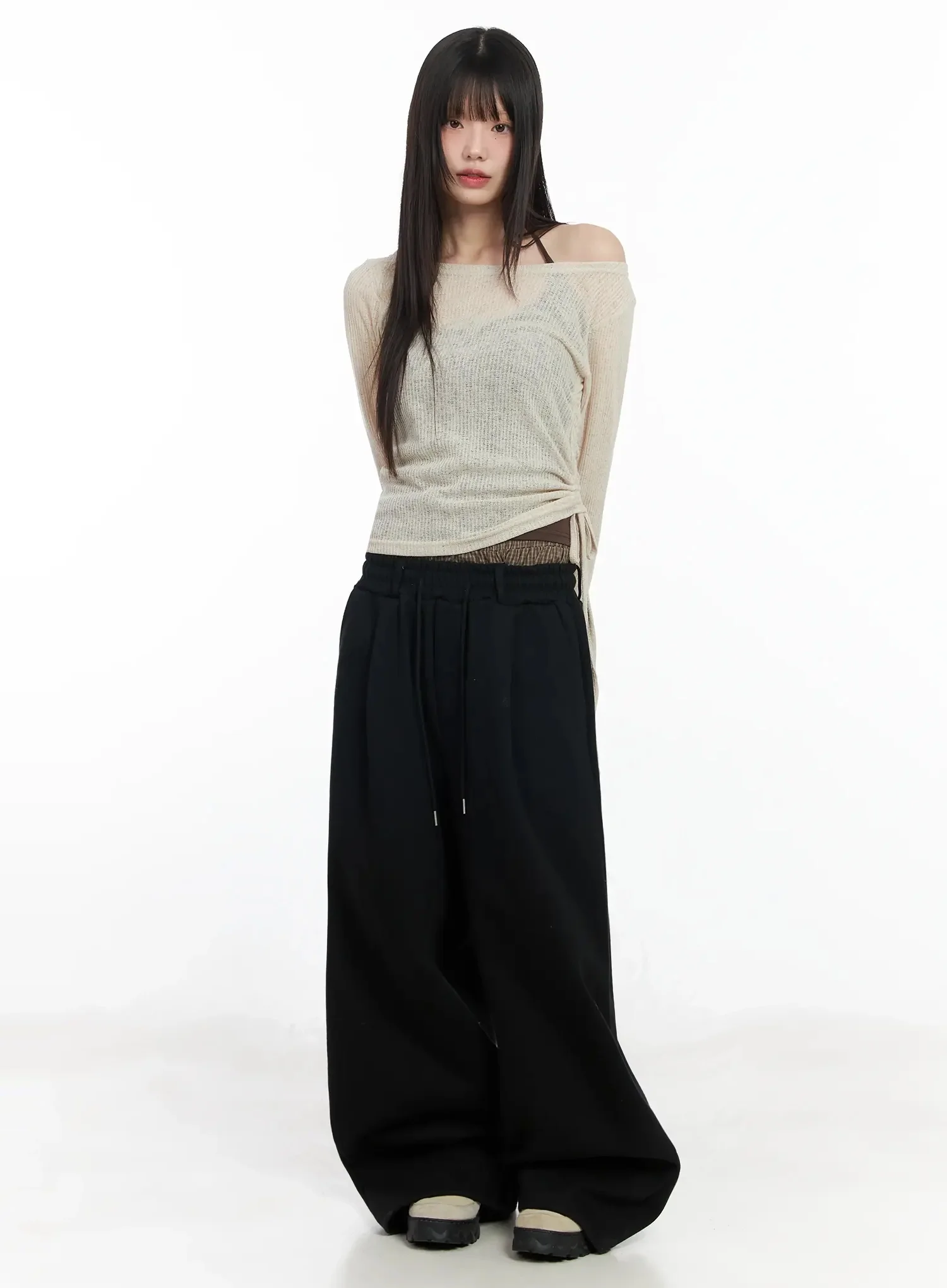 Sheer Layering Long Sleeve Top IM530 - Image 10