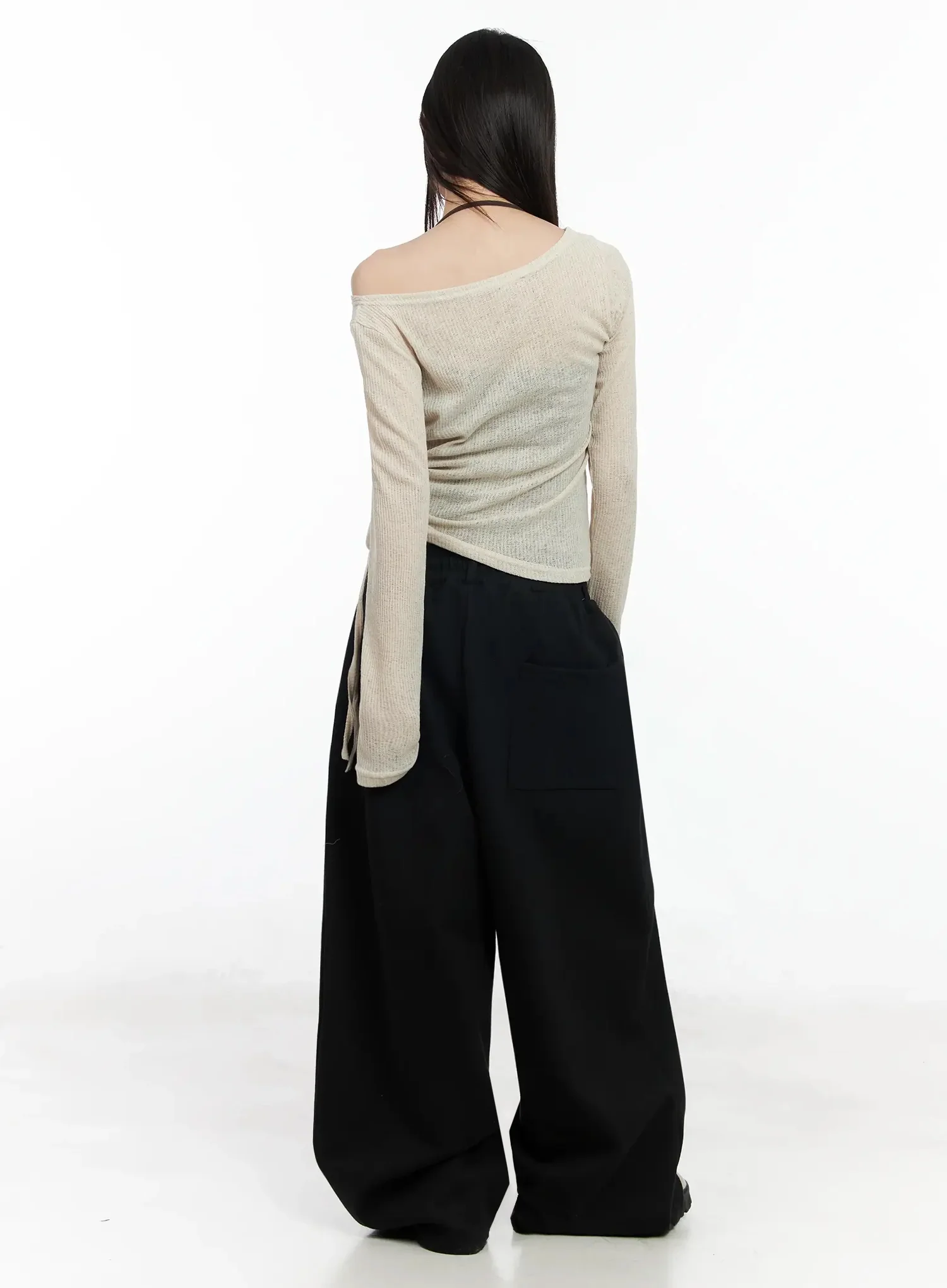 Sheer Layering Long Sleeve Top IM530 - Image 12