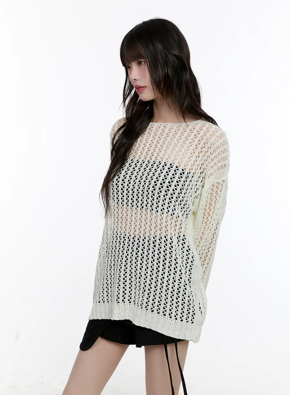 Sheer Loose-Fit Sweater CL504 - Image 13