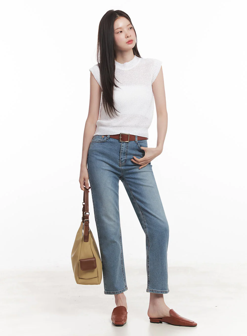 Sheer Mock-Neck Knit Top IY508 - Image 3