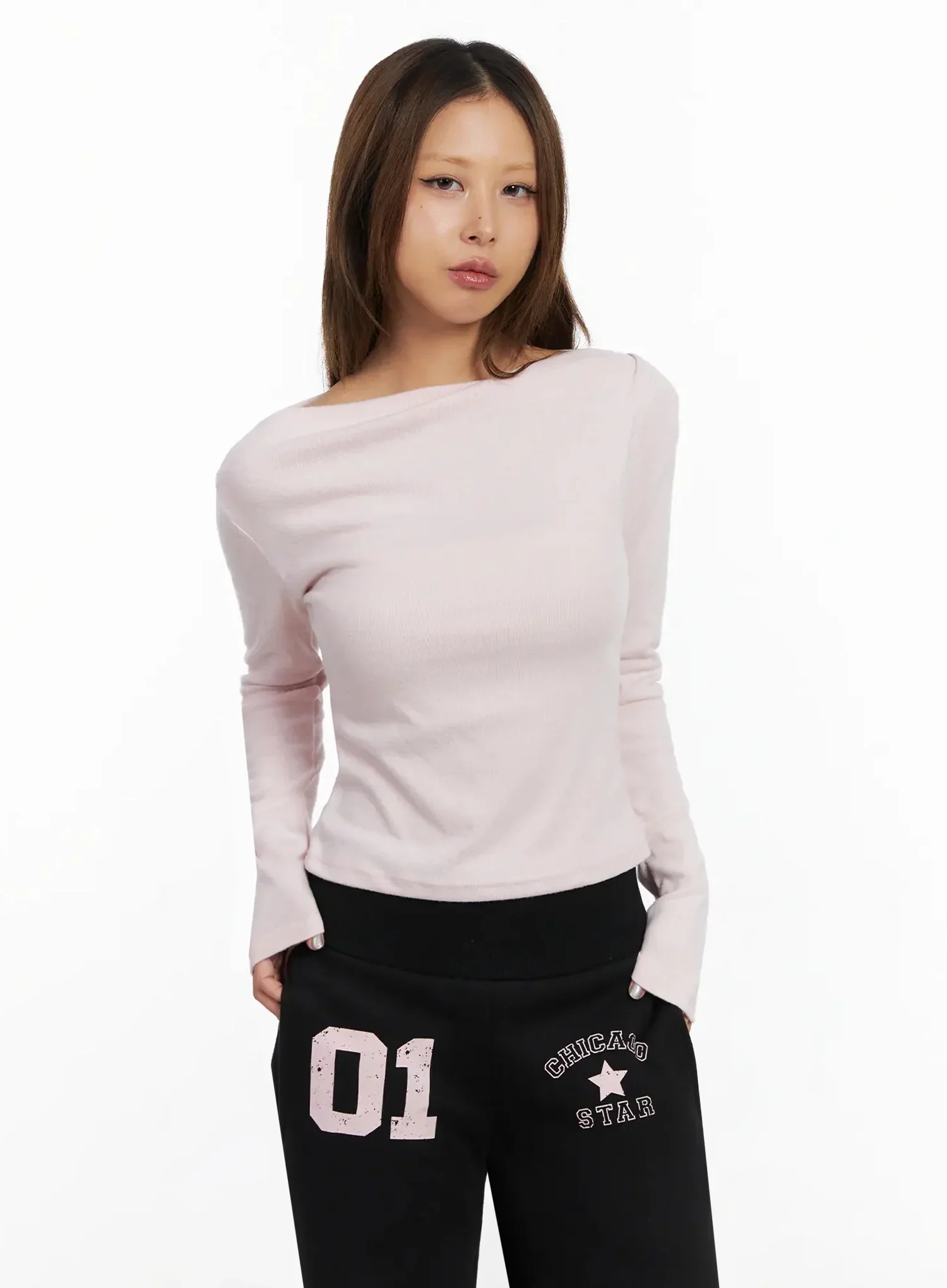 Shirred Boat Neck Top IN528 - Image 5