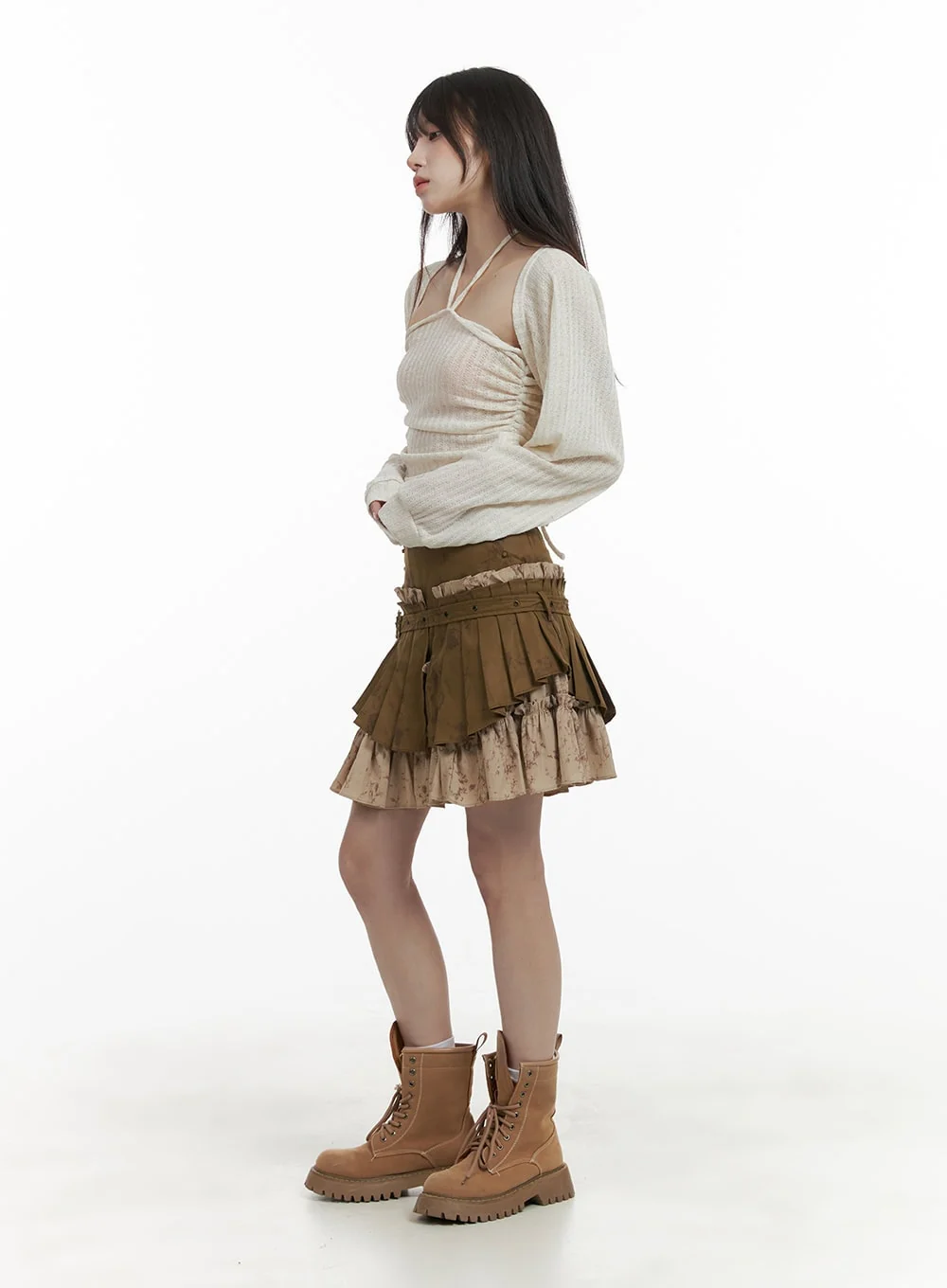 Shirred Halter and Bolero Cardigan Set CA426 - Image 3