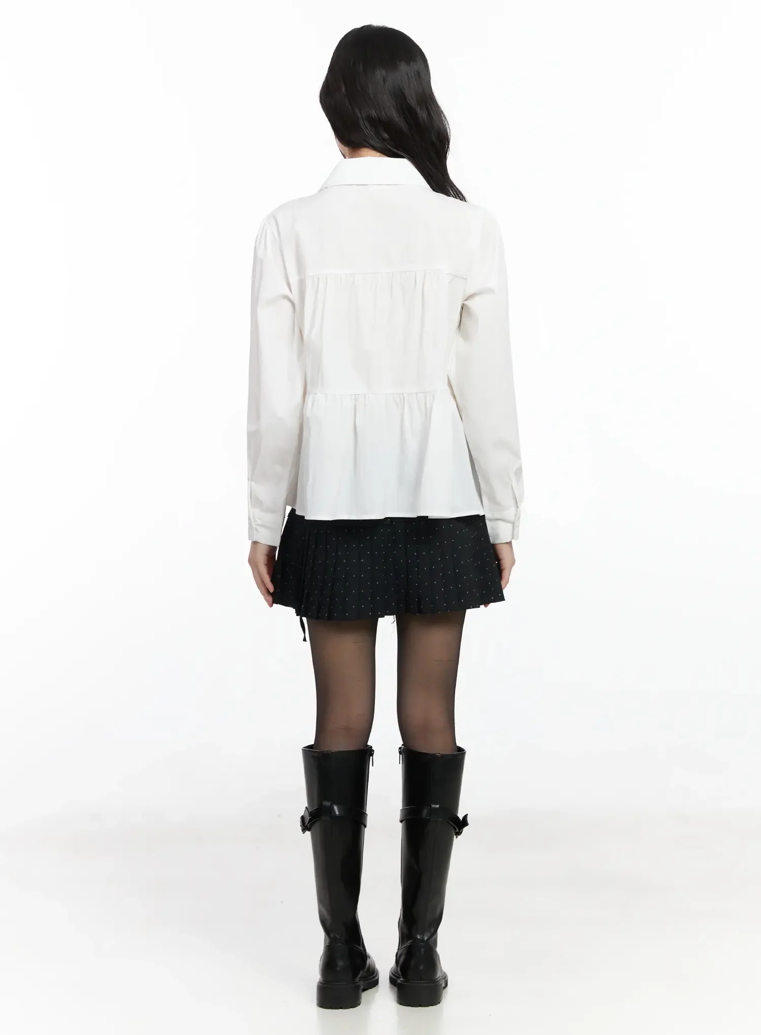 Shirred Long Shirt IF505 - Image 11