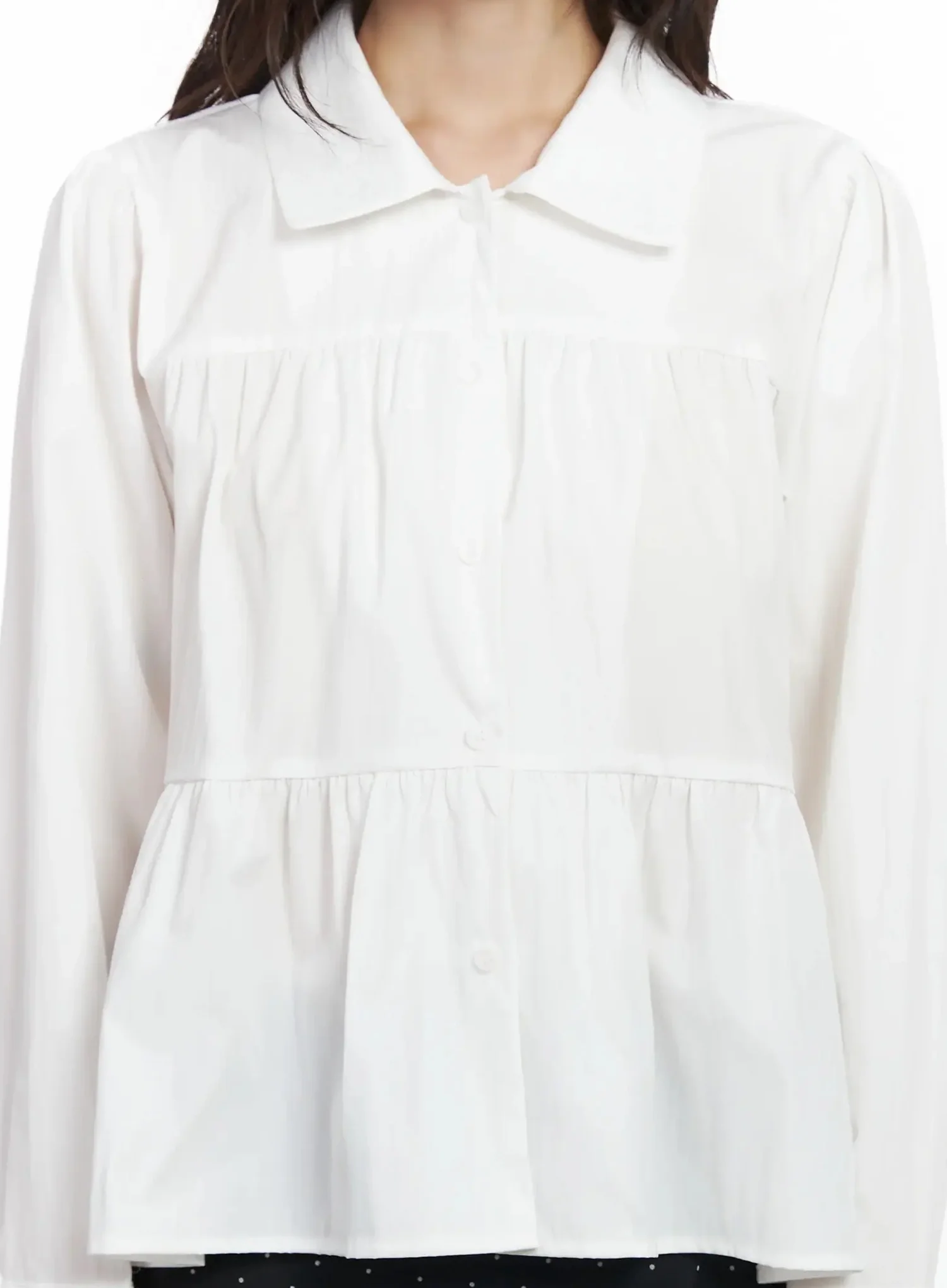 Shirred Long Shirt IF505 - Image 4