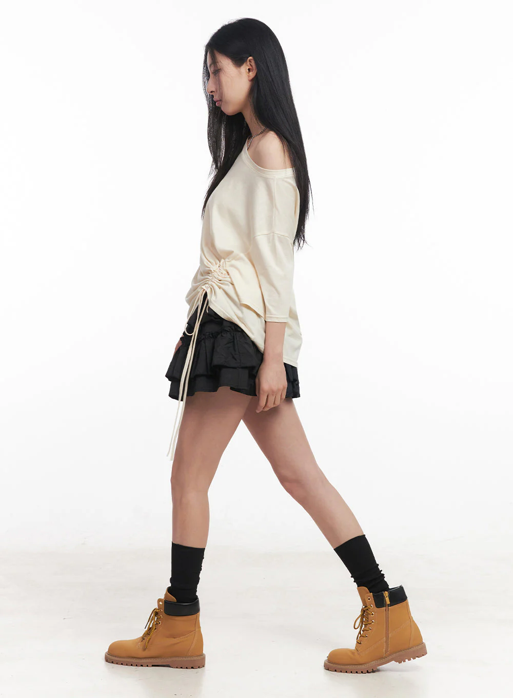 Shirred One-Shoulder Top IY516 - Image 6