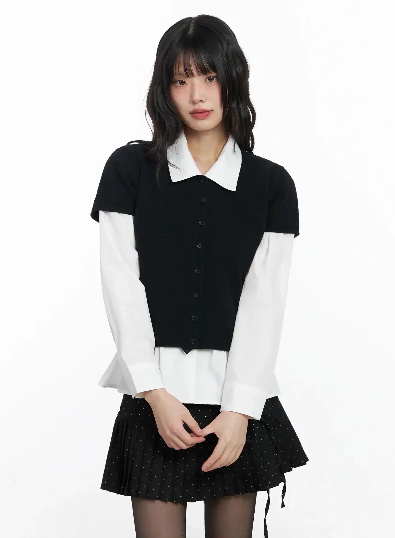 Short Sleeve Knit Top IF505 - Image 6