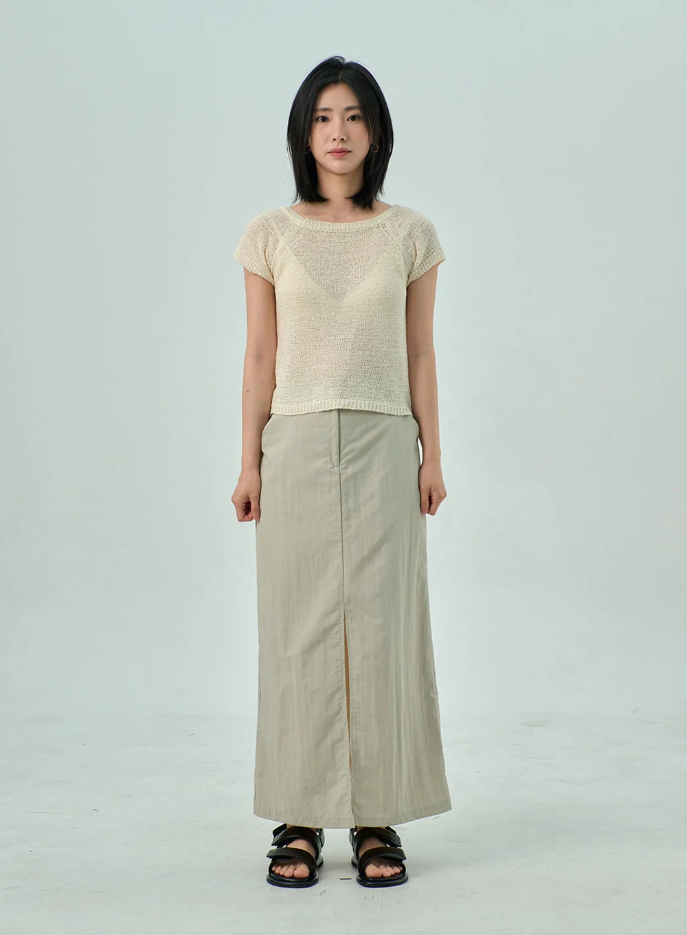 Short Sleeve Mesh Sweater OY310 - Image 8