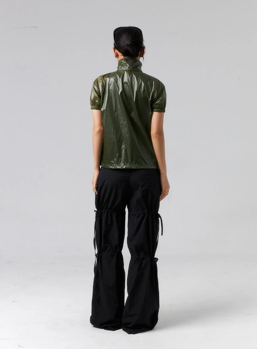 Short Sleeve Nylon Zip-Up CL319 - Image 12