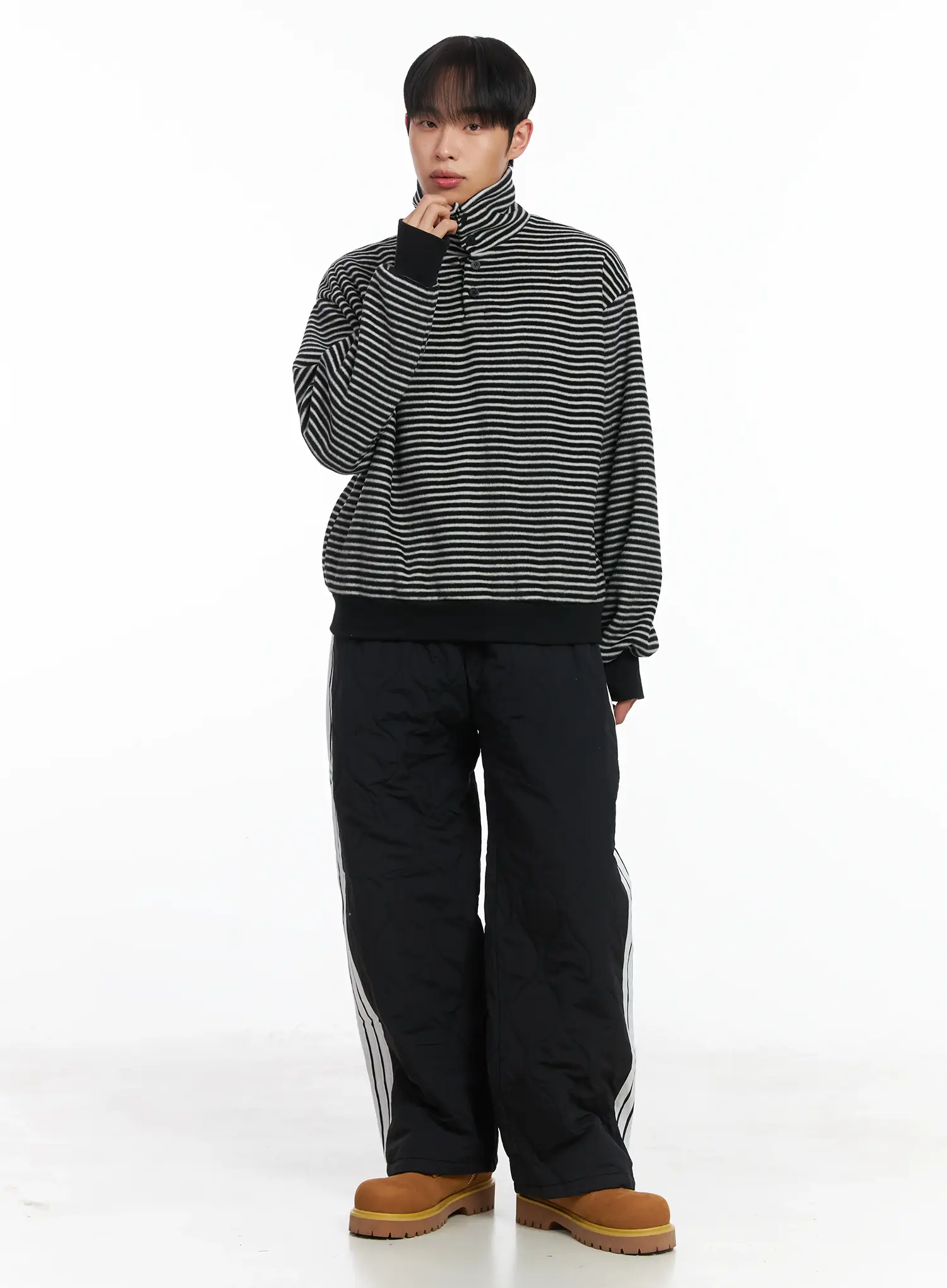 Side Lined Adjustable Track Pants ID515 - Image 10