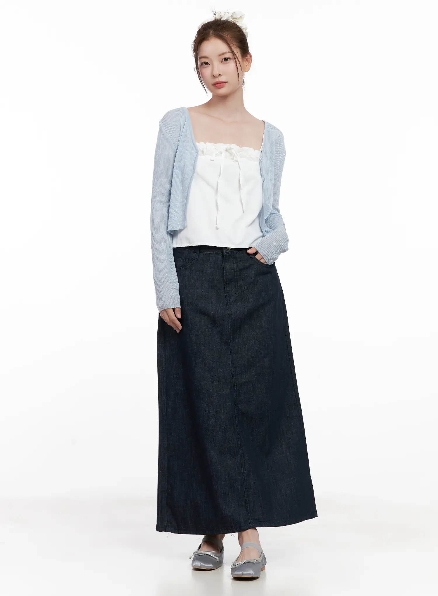 Side-Slit Long Skirt CL523 - Image 2