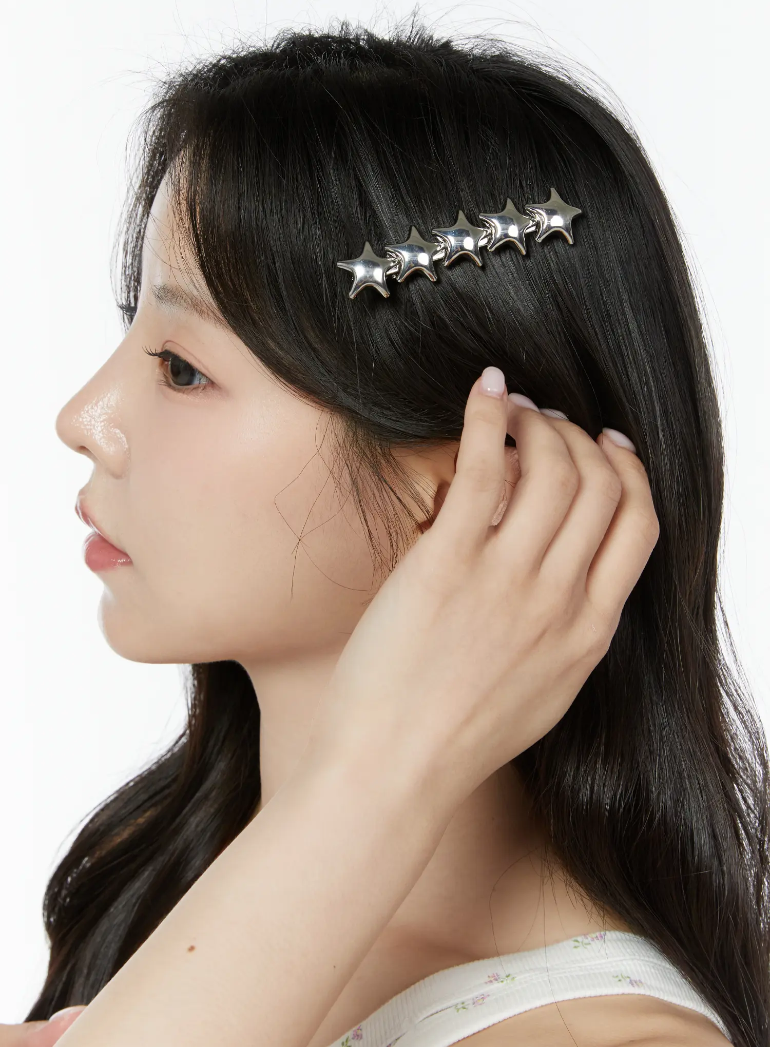Silver Stars Hair Clip IY511 - Image 3