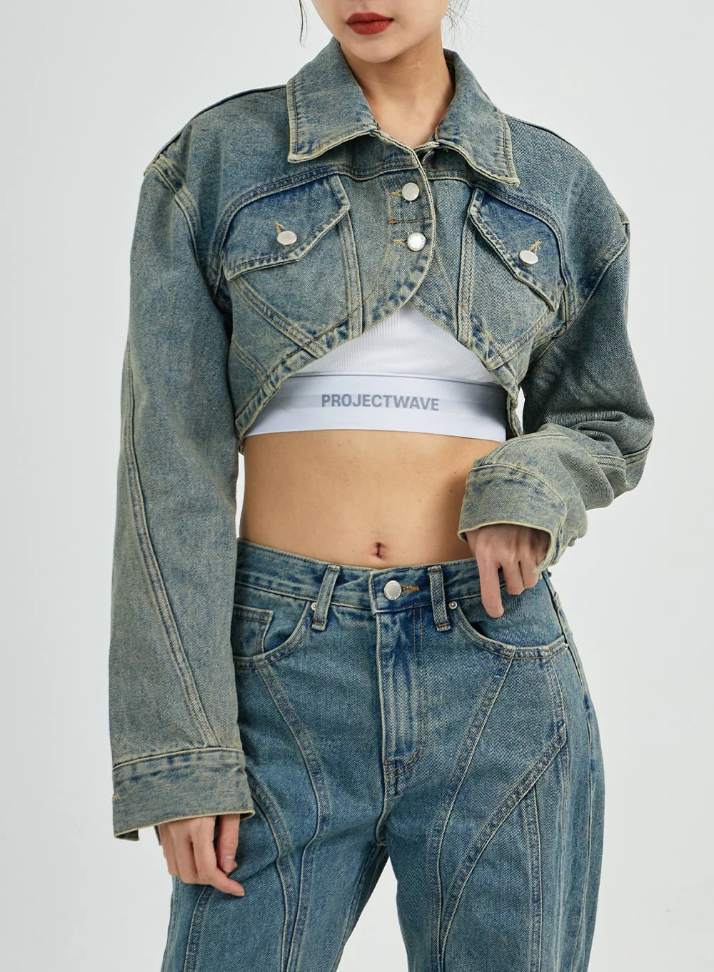 Silvia Washing Jeans Jacket CS27 - Image 2