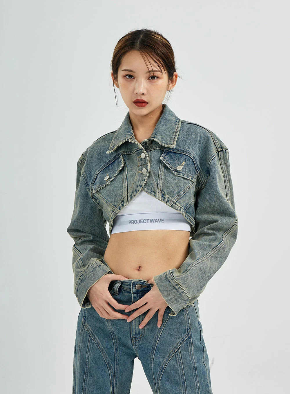 Silvia Washing Jeans Jacket CS27 - Image 5