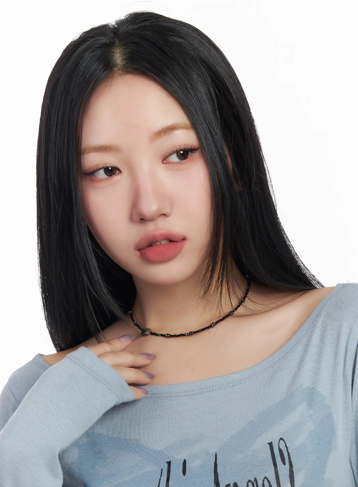 Simple Heart Charm Choker Necklace CF503 - Image 2