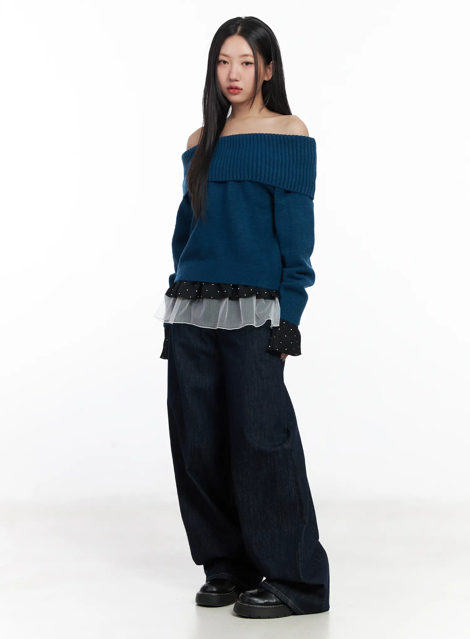 Sisi Wide Leg Embroidered Jeans CF503 - Image 5
